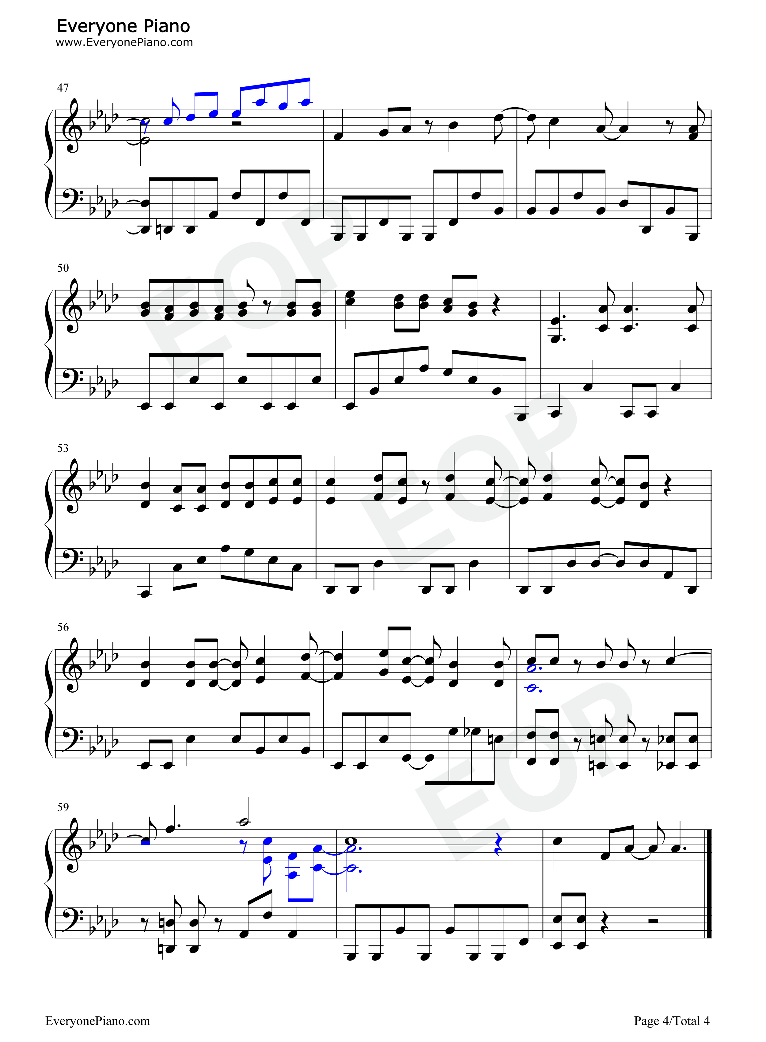 オラシオン钢琴谱_白（CV:茅野爱衣）