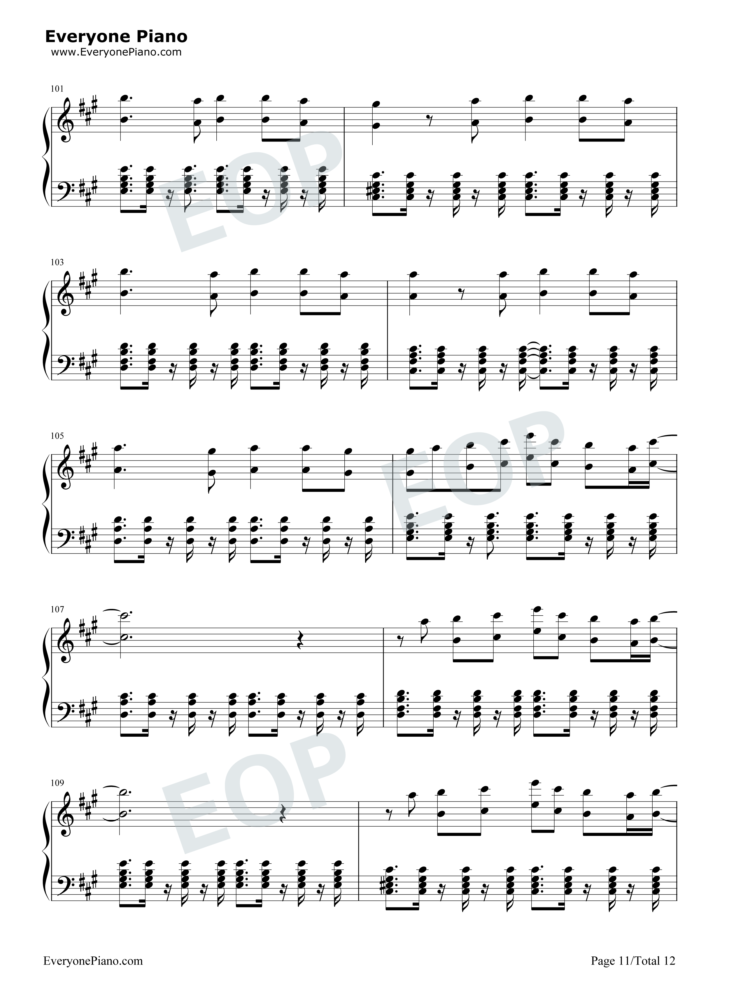 We_Are_One_(Ole_Ola)钢琴谱_Pitbull