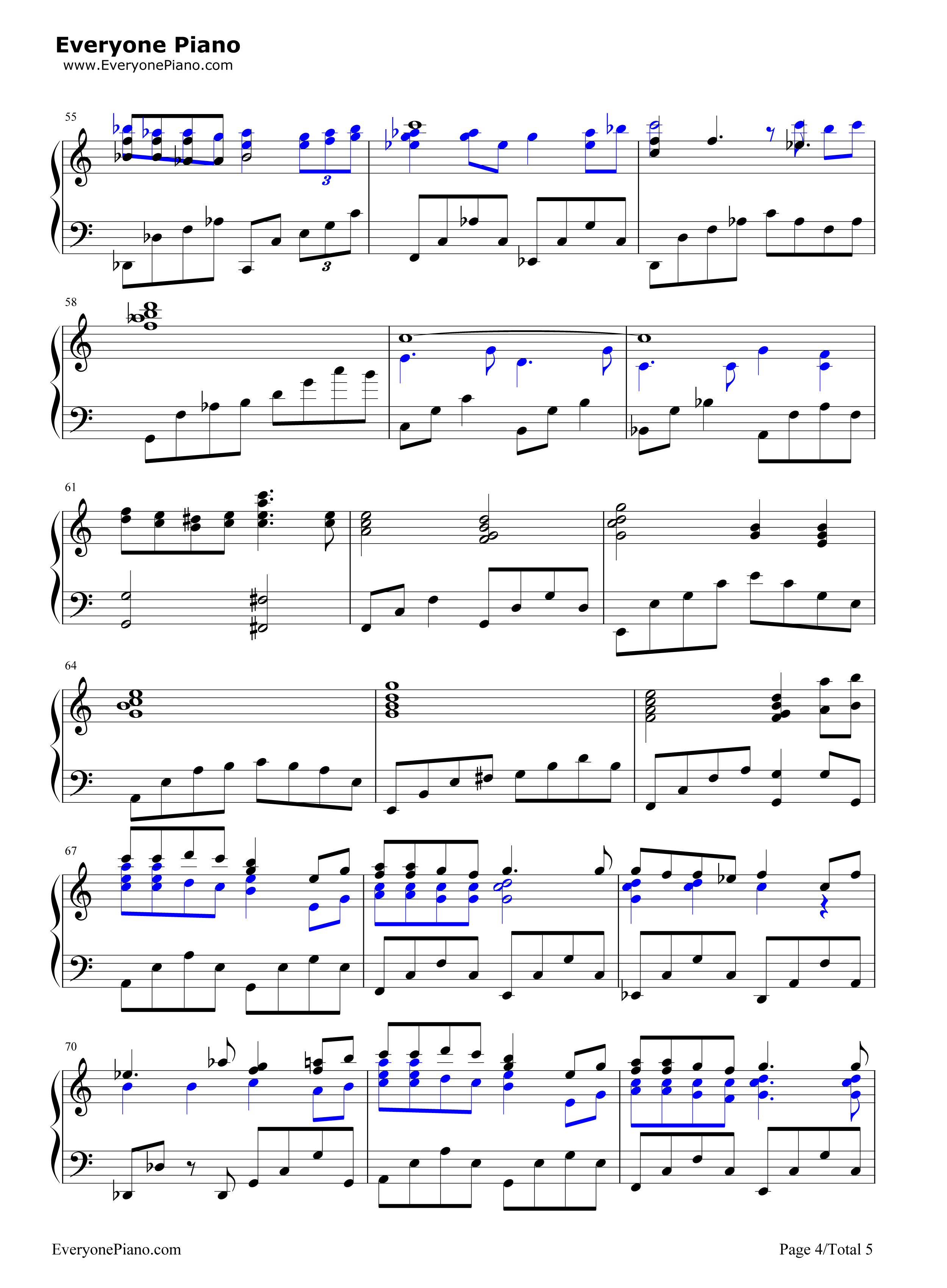 いのちの名前钢琴谱_久石让_宫崎骏