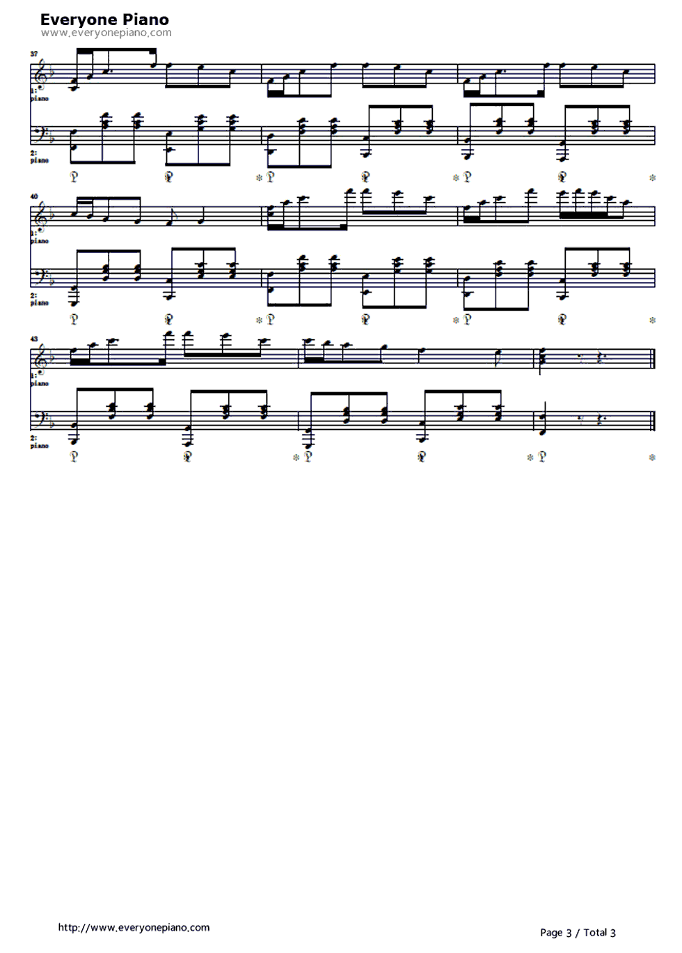 君の银の庭钢琴谱_kalafina