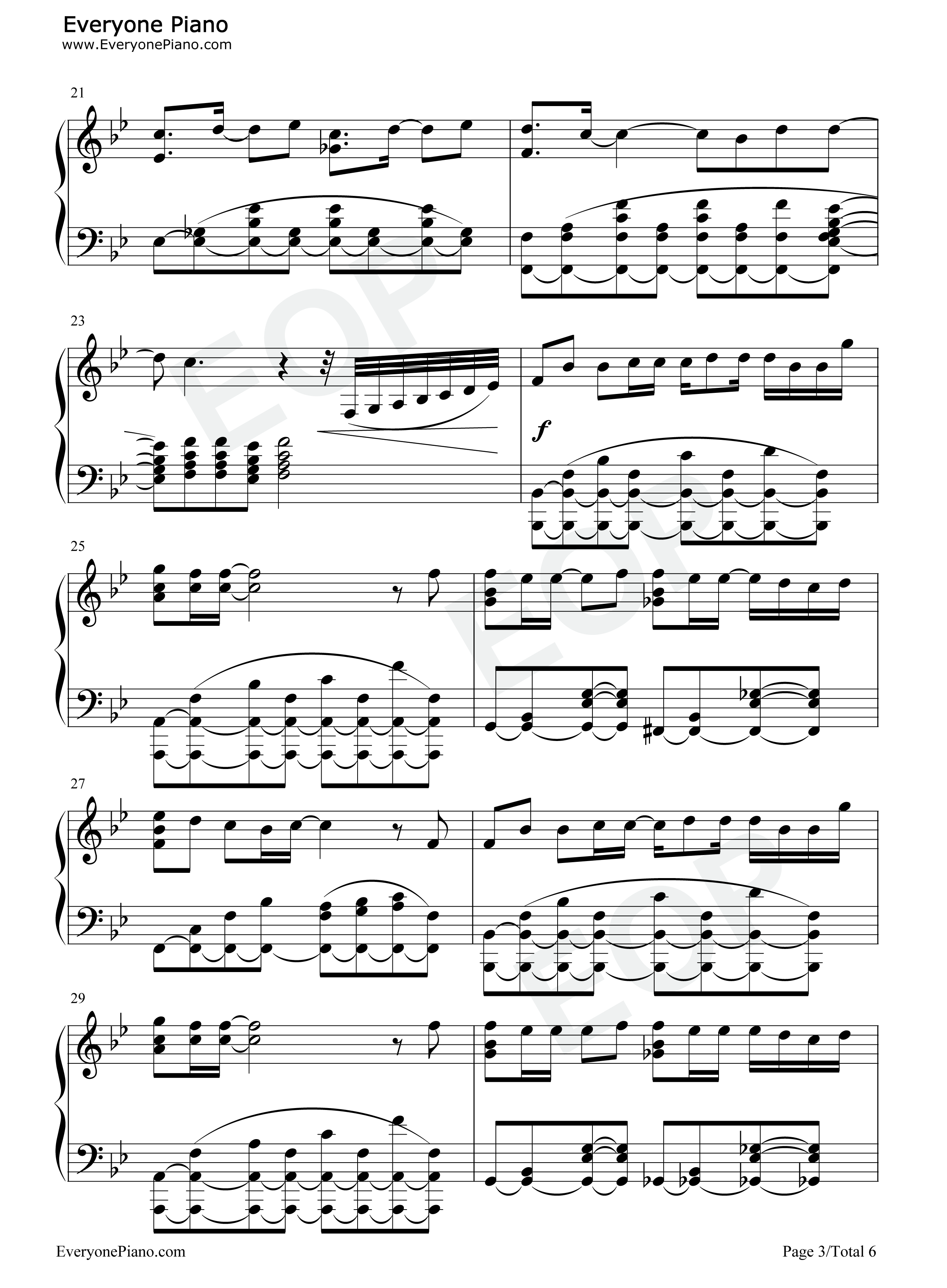 君がいない夏钢琴谱_DEEN