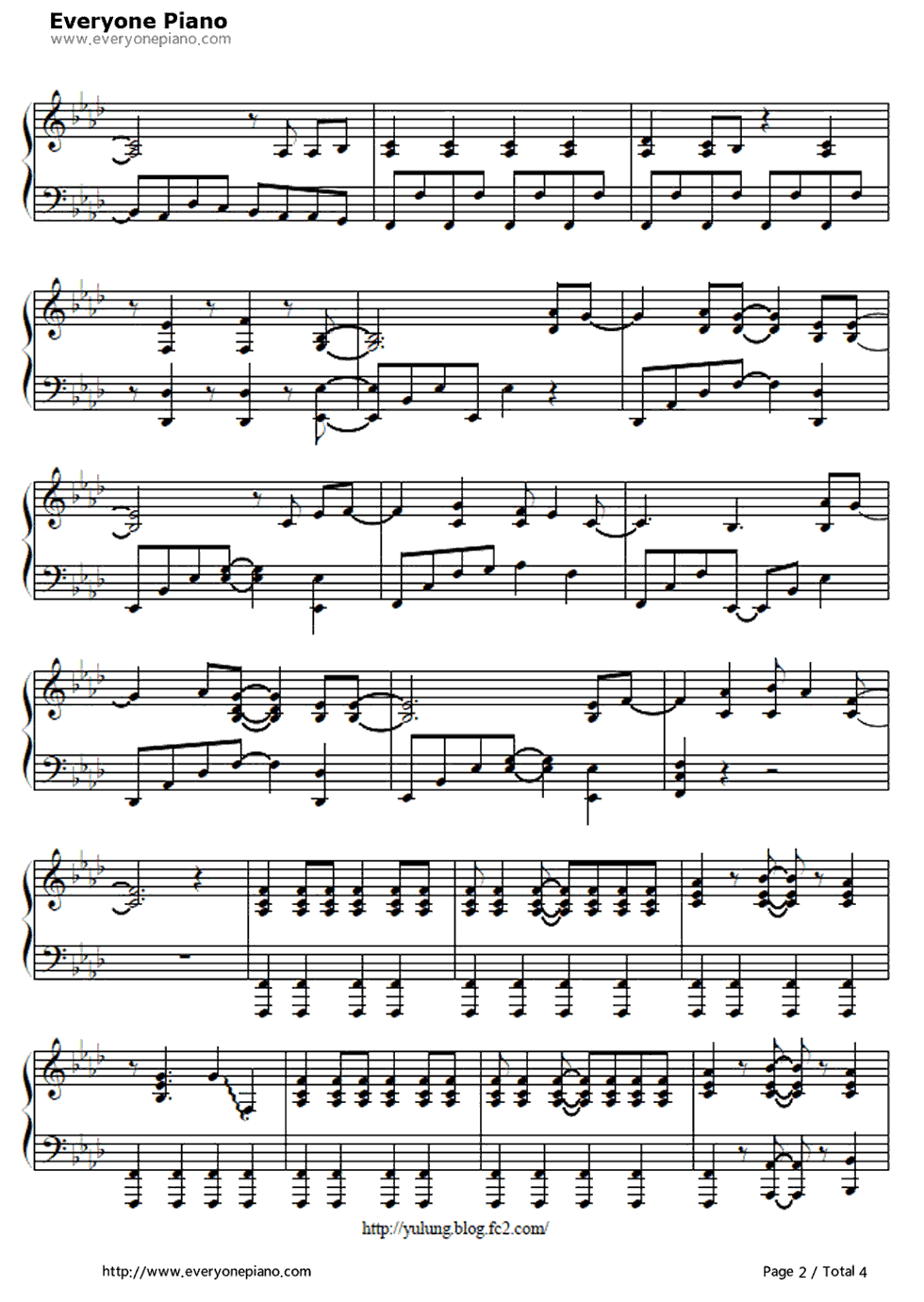 Dead_End钢琴谱_飞兰