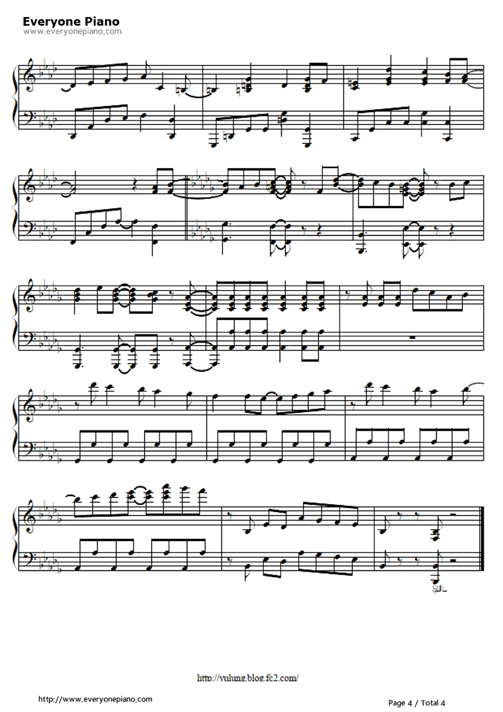 Dead_End钢琴谱_飞兰