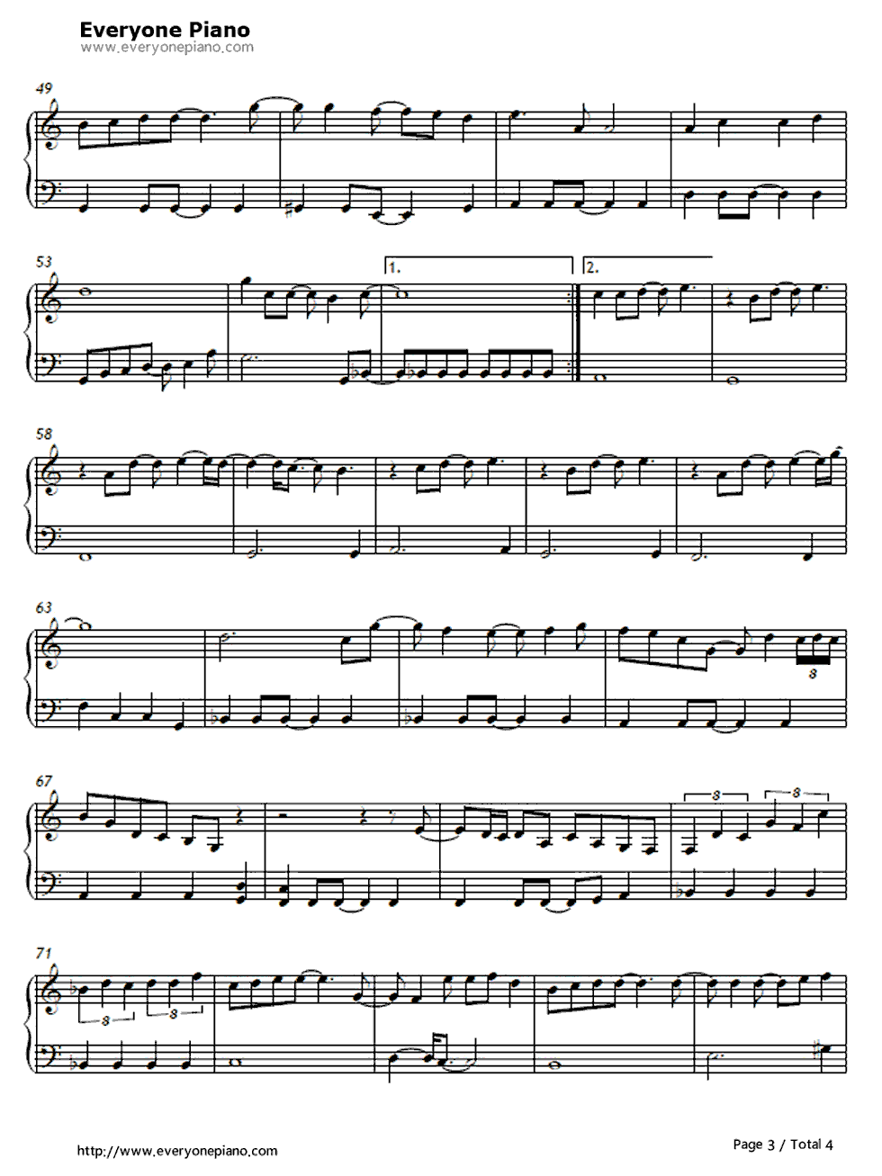 One_Day_One_Dream钢琴谱_泷与翼_タッキー&翼