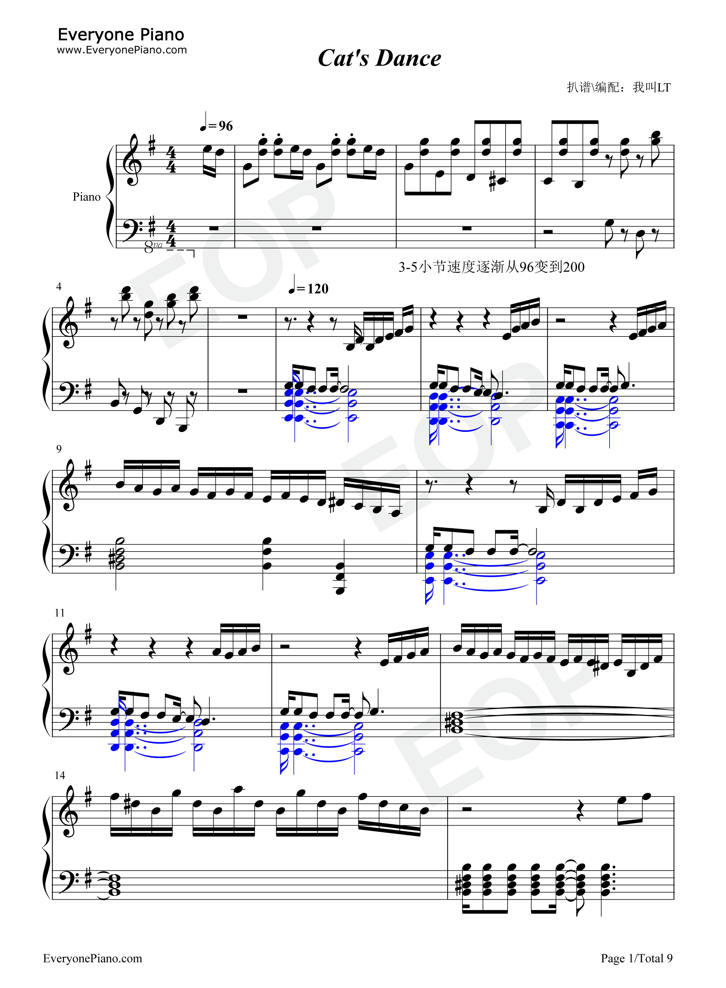 cat's_dance钢琴谱_初音ミク