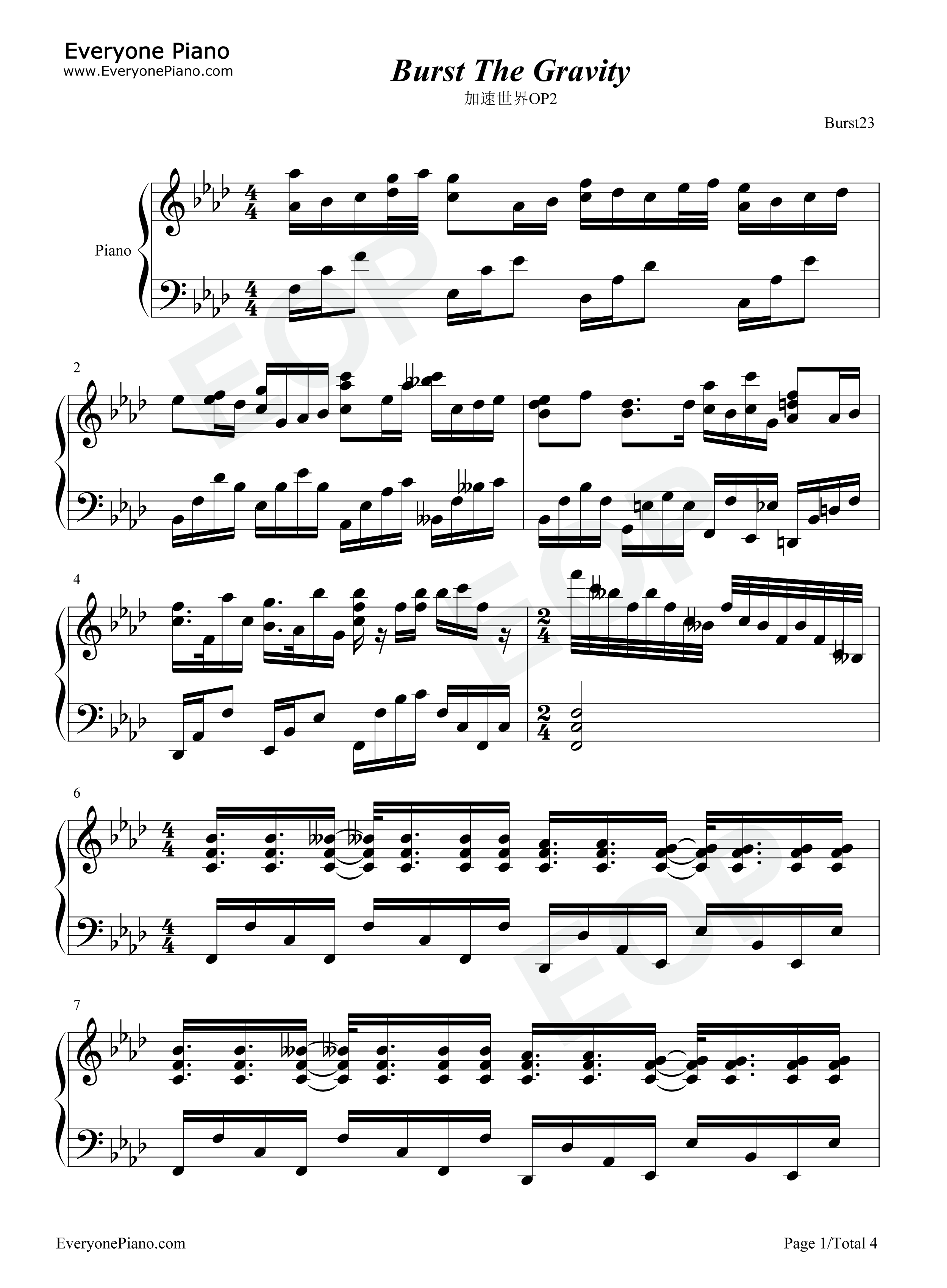 Burst_The_Gravity钢琴谱_ALTIMA
