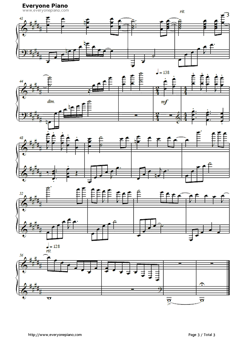 片想い钢琴谱_Chara