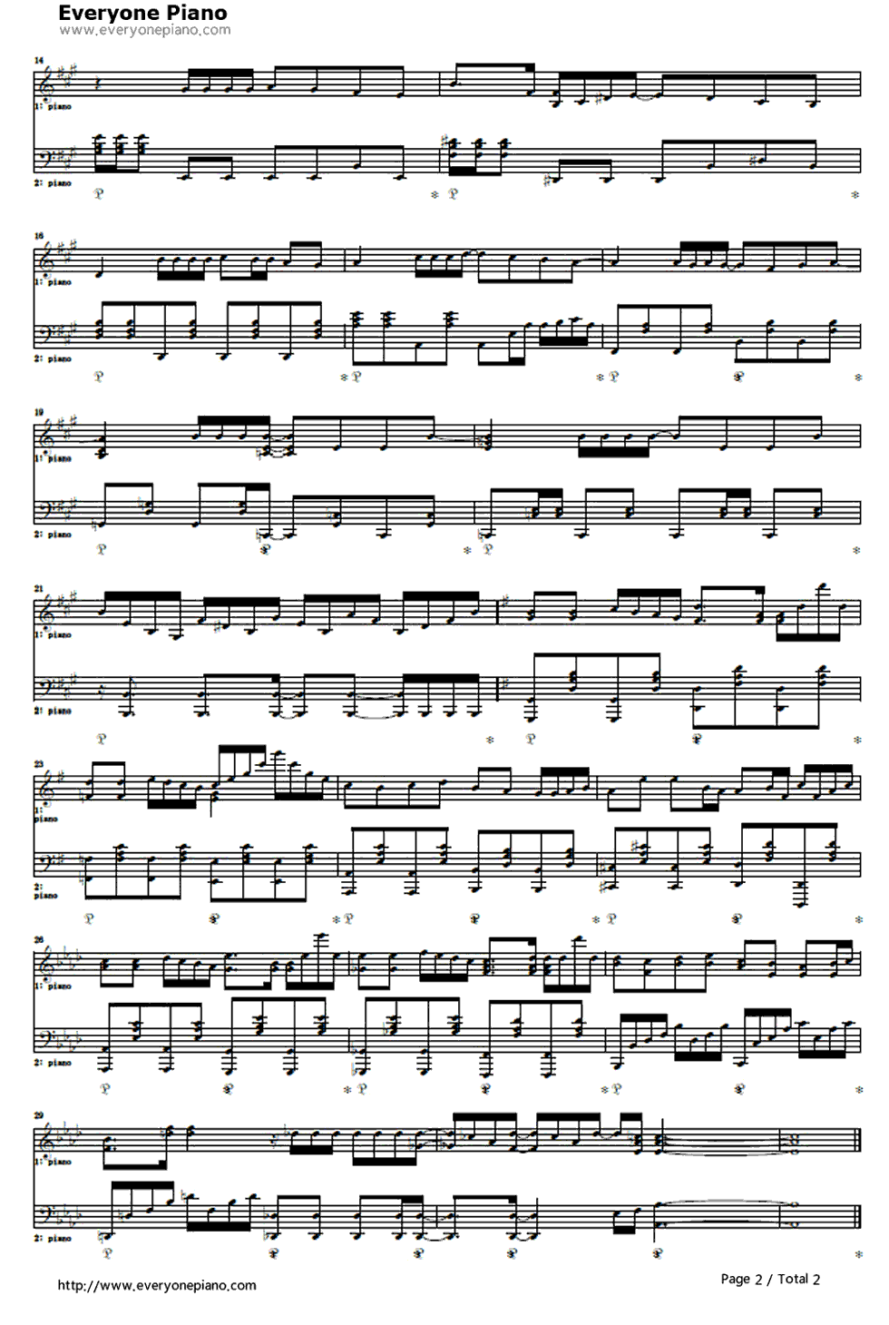 君の神话～アクエリオン第二章钢琴谱_AKINO_with_bless4