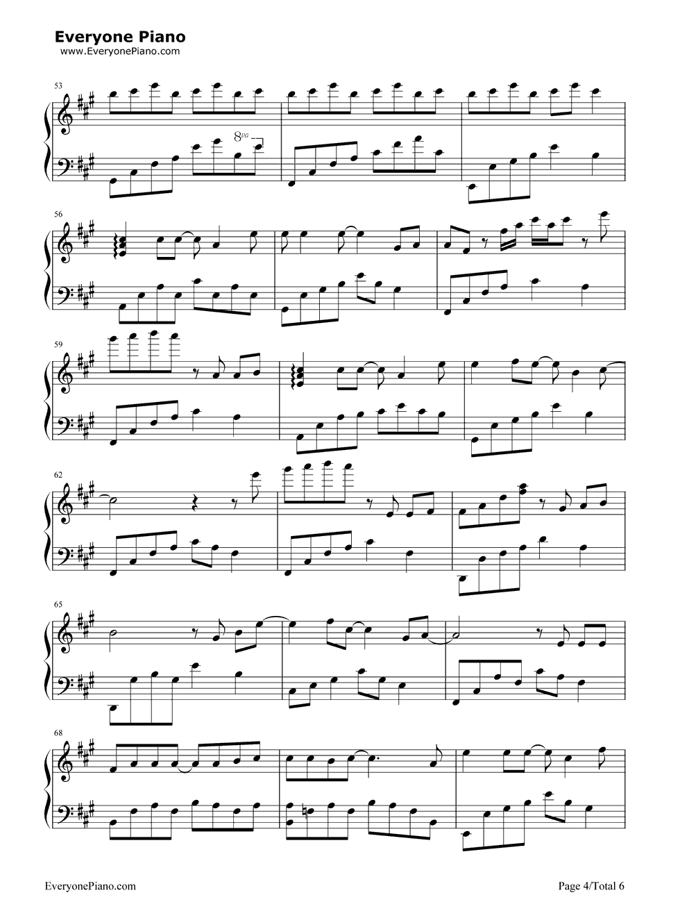 同行钢琴谱_Pchy