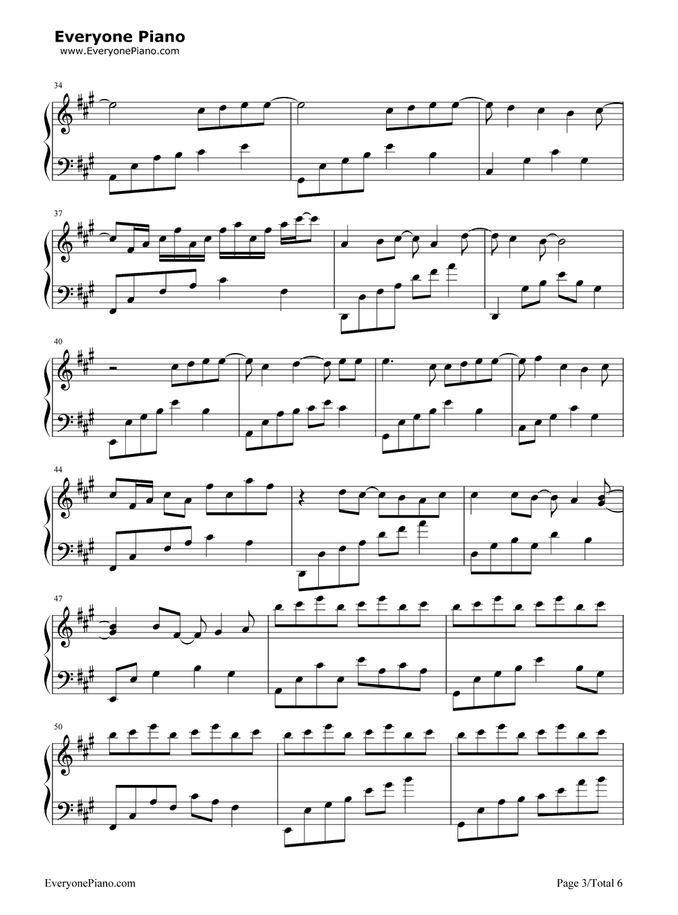 同行钢琴谱_Pchy