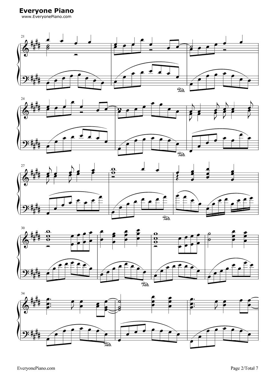 永远的朋友钢琴谱_孙楠__张惠妹