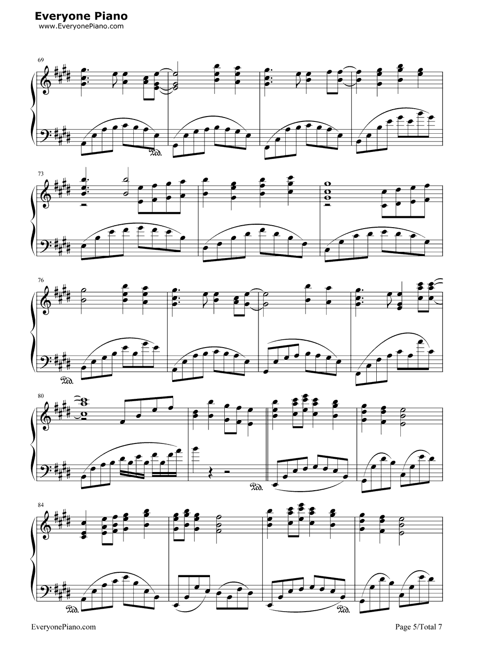 永远的朋友钢琴谱_孙楠__张惠妹