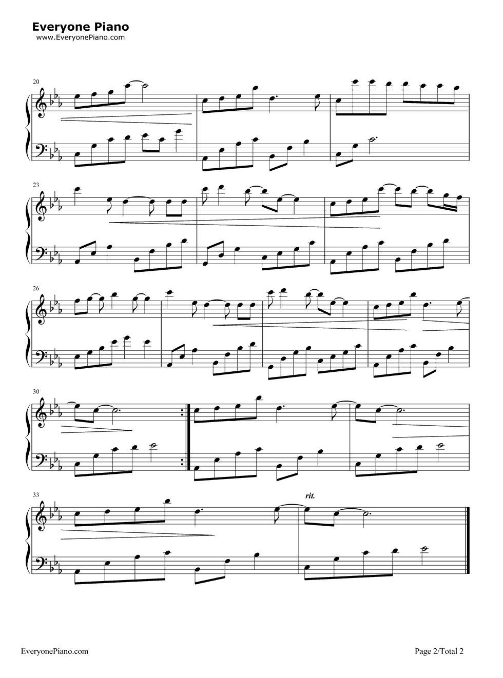 红颜旧钢琴谱_刘涛