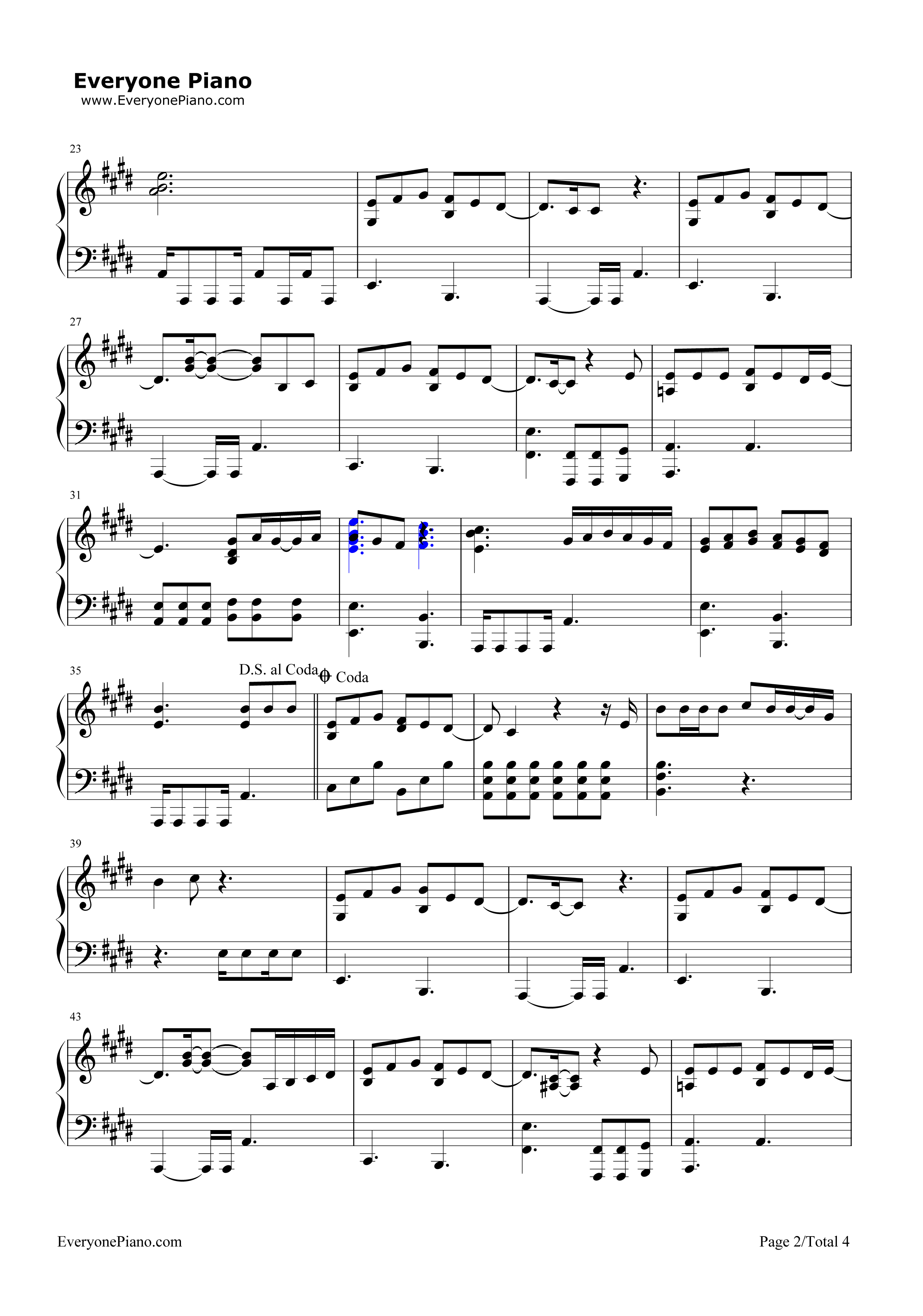 Two_Worlds_Collide钢琴谱_Demi_Lovato