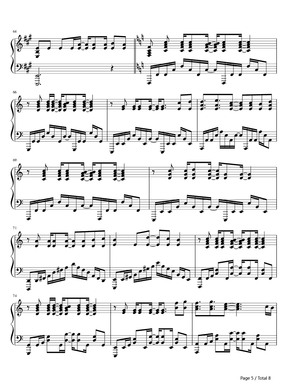 虹を編めたら钢琴谱_fhána