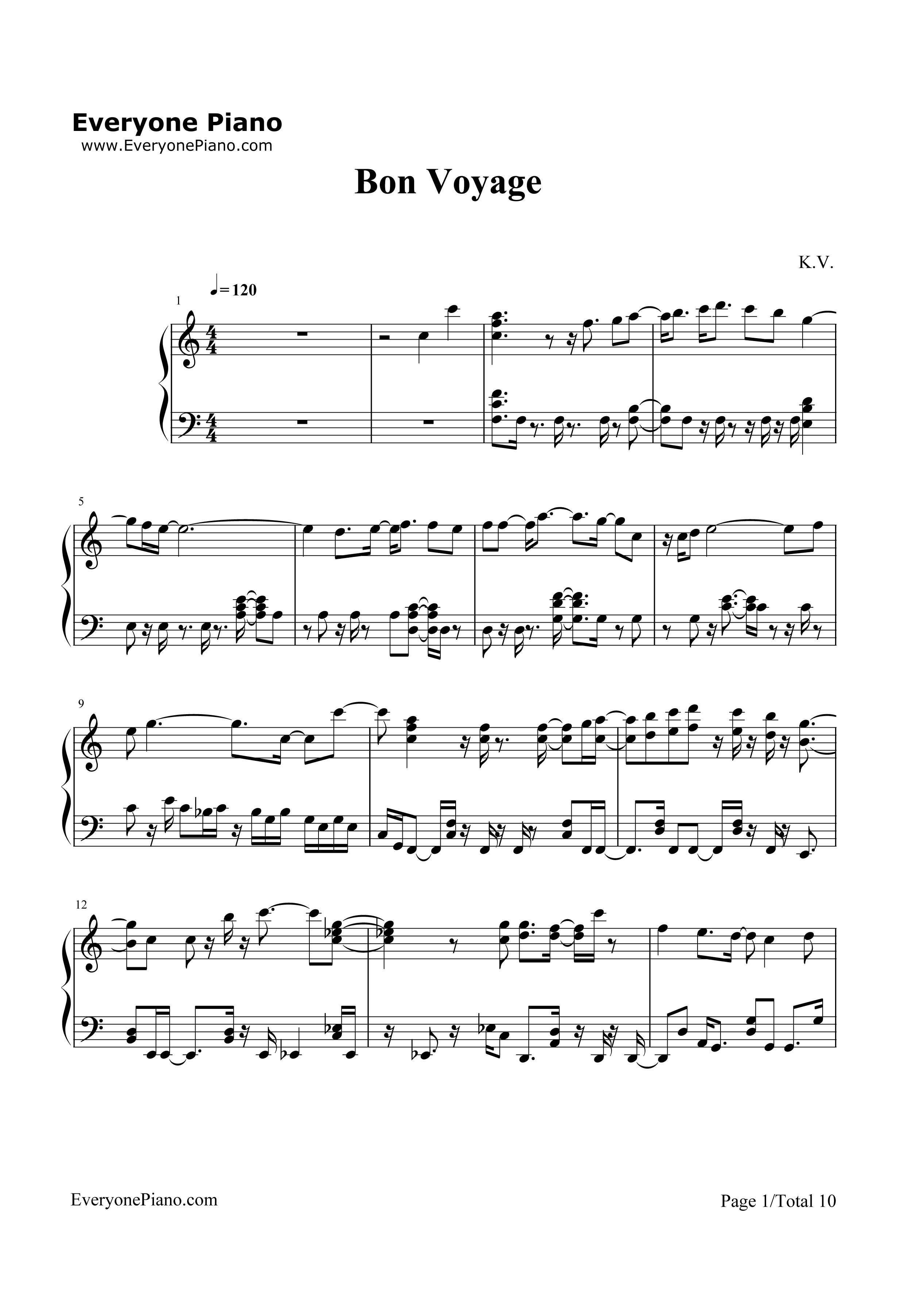 Bon_Voyage钢琴谱_Bon_Bon_Blanco