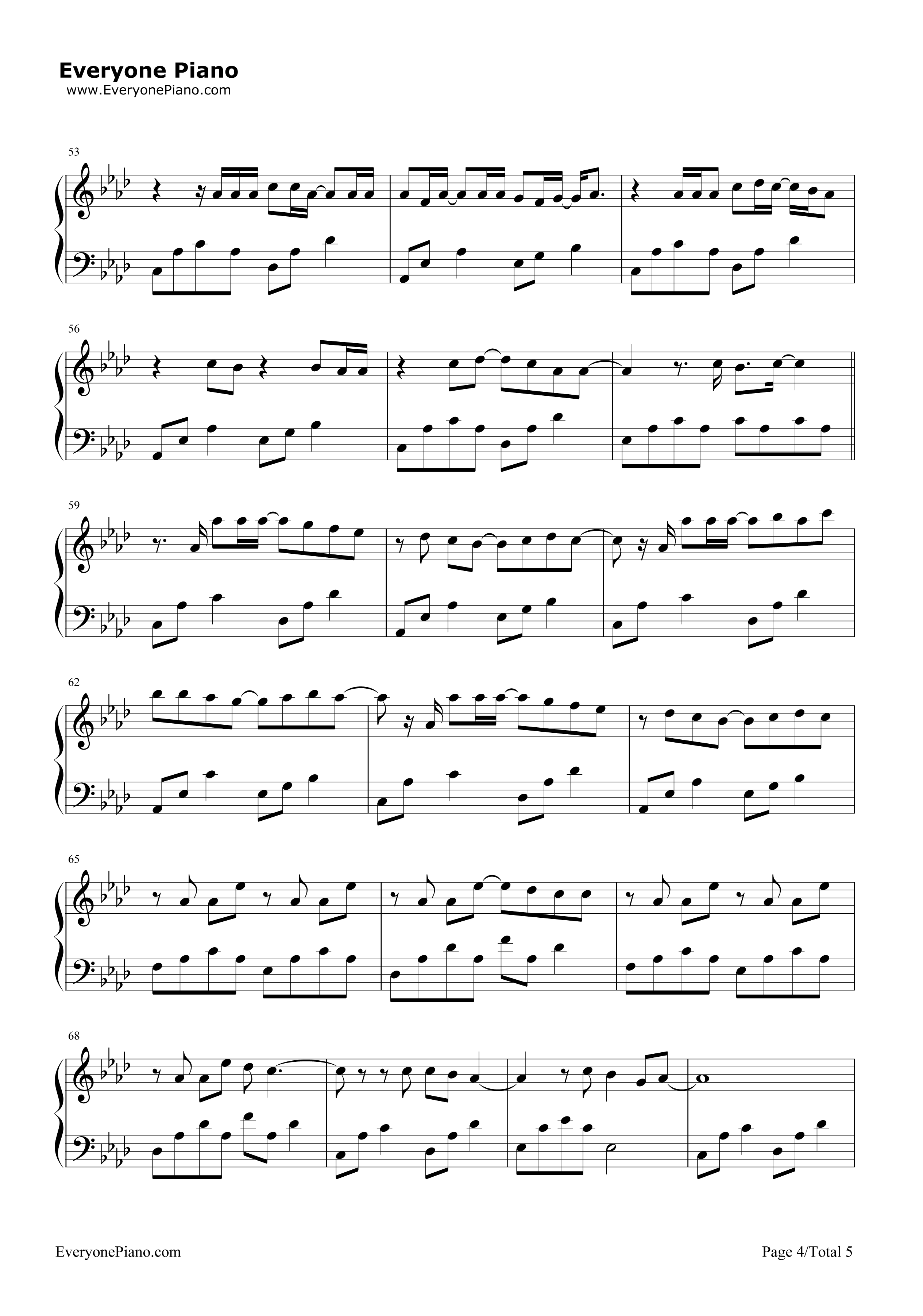 逆时光的浪钢琴谱_Bii毕书尽