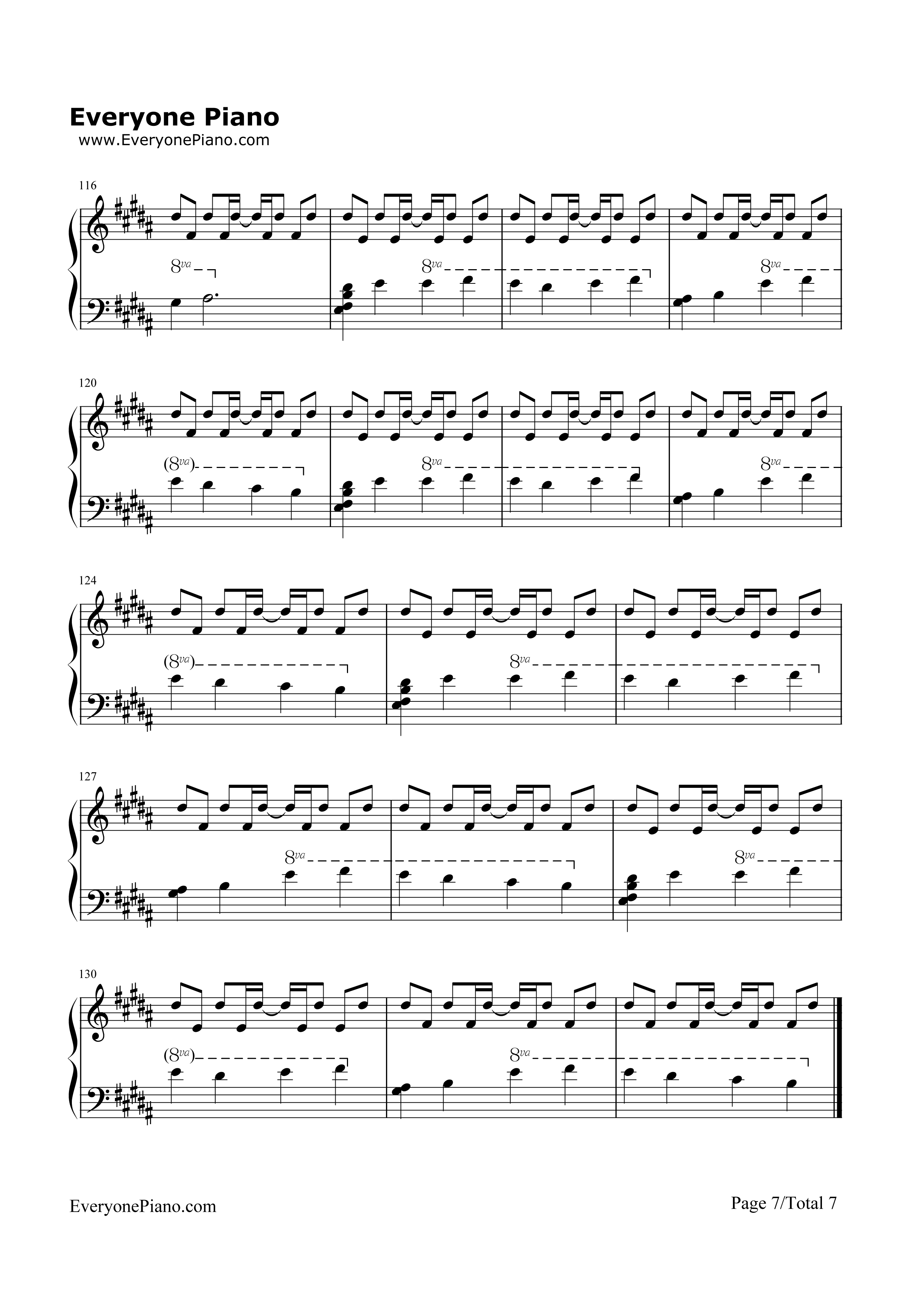 Von钢琴谱_菅野洋子