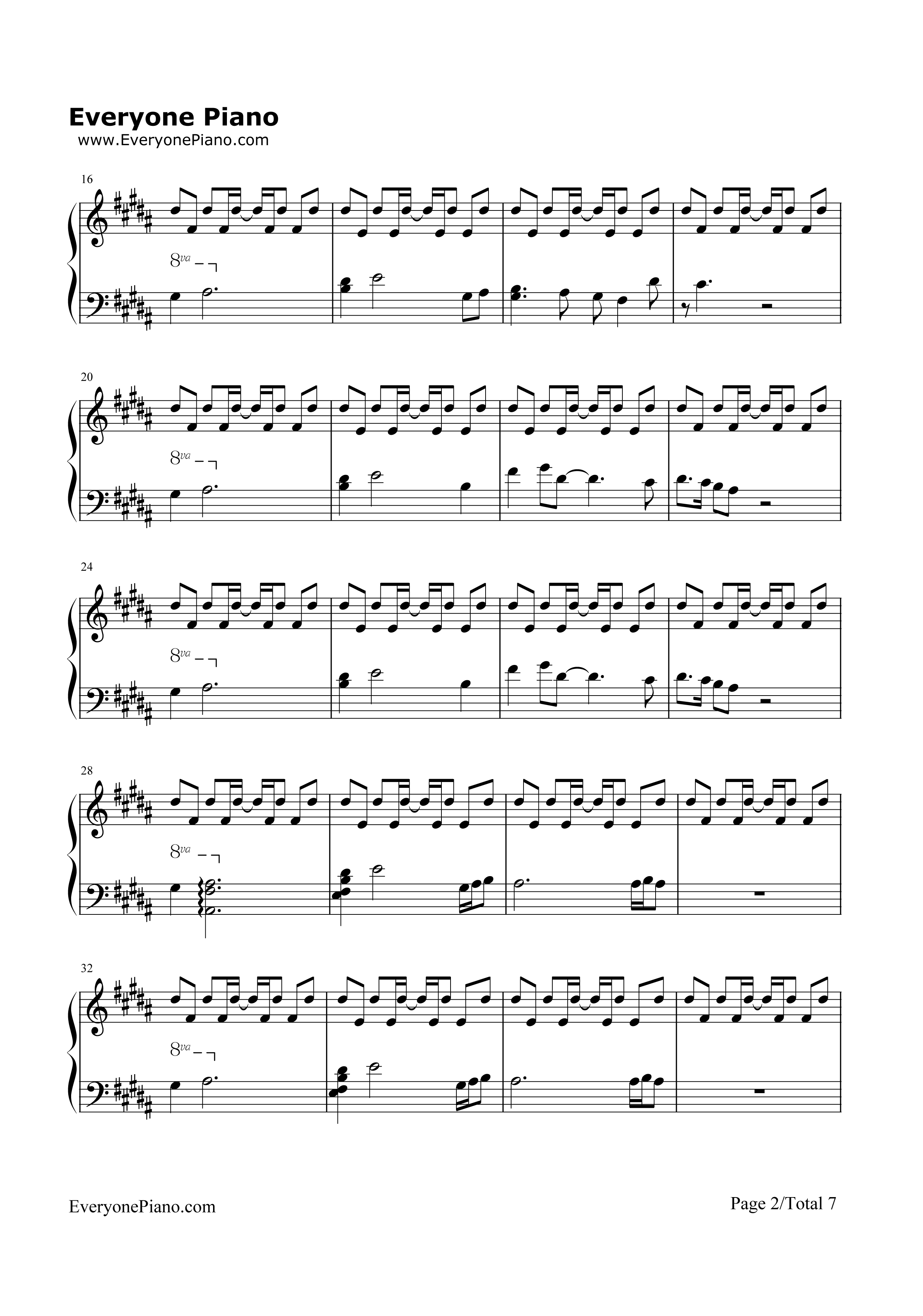 Von钢琴谱_菅野洋子