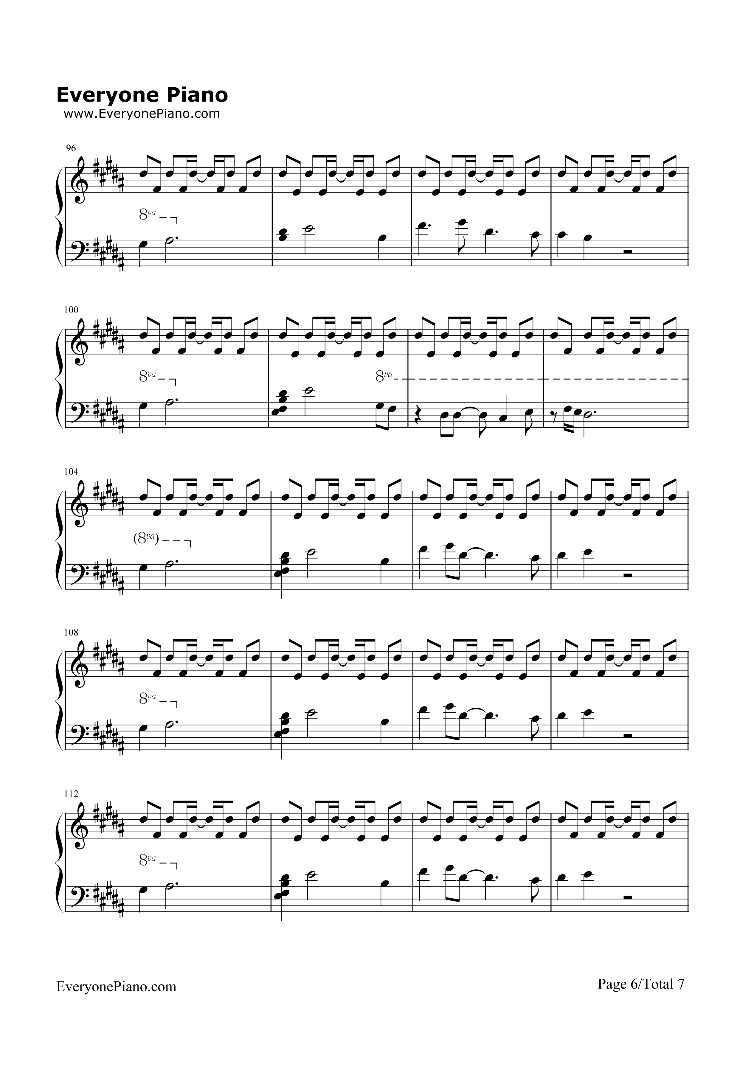 Von钢琴谱_菅野洋子