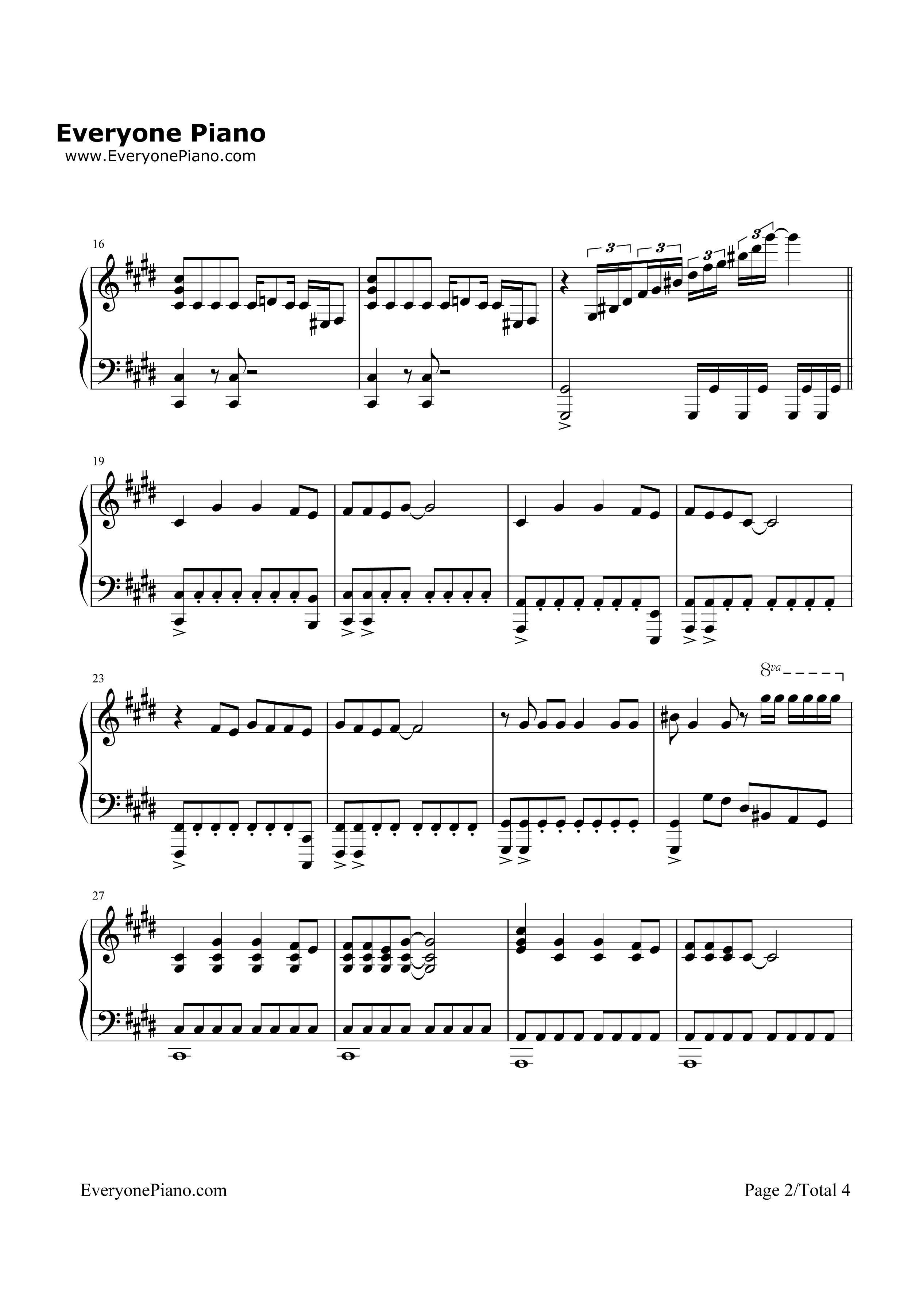 就是孙悟空钢琴谱_郭富城