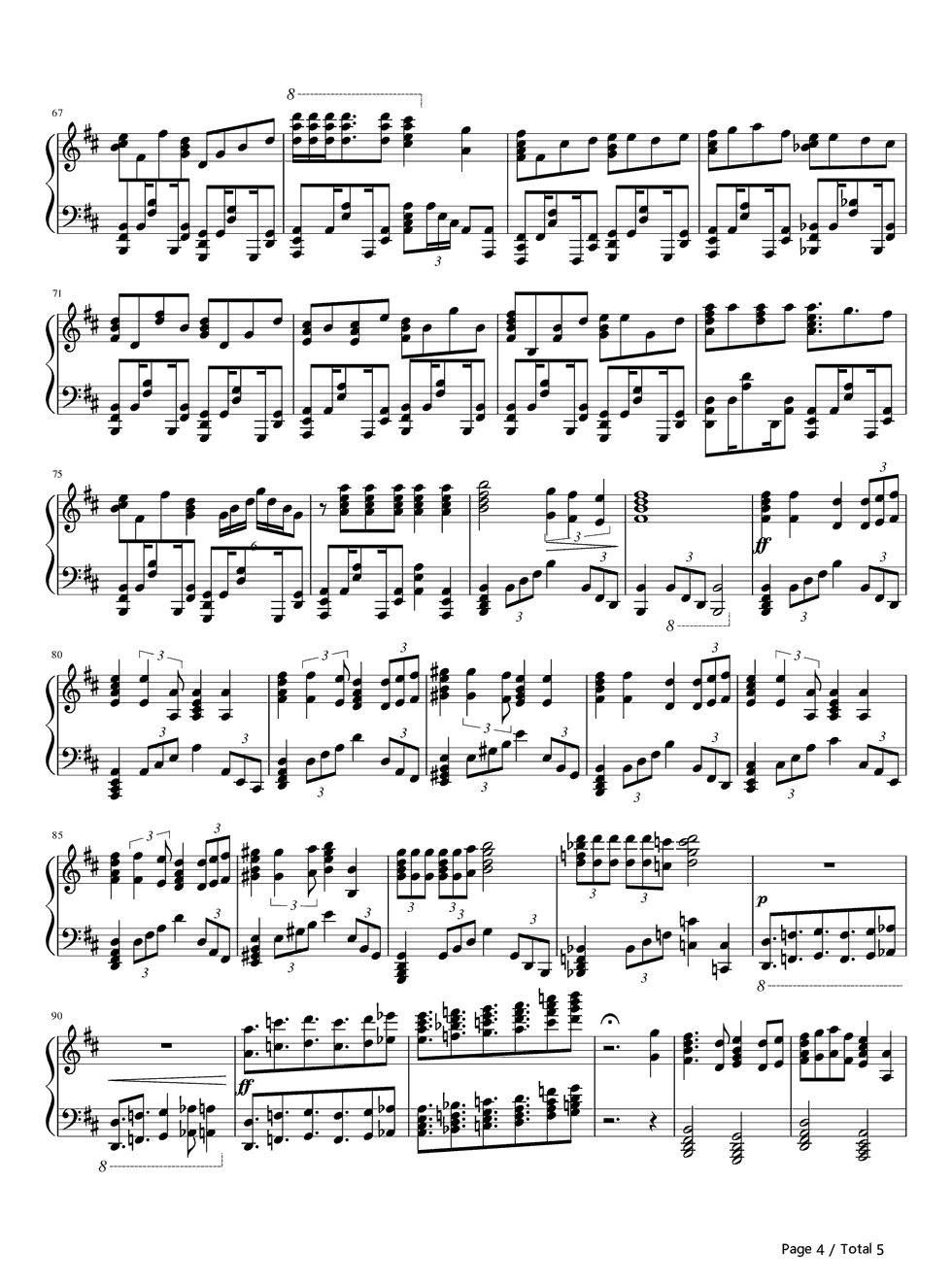 THE_HERO_~怒れる拳に火をつけろ~钢琴谱_JAM_Project