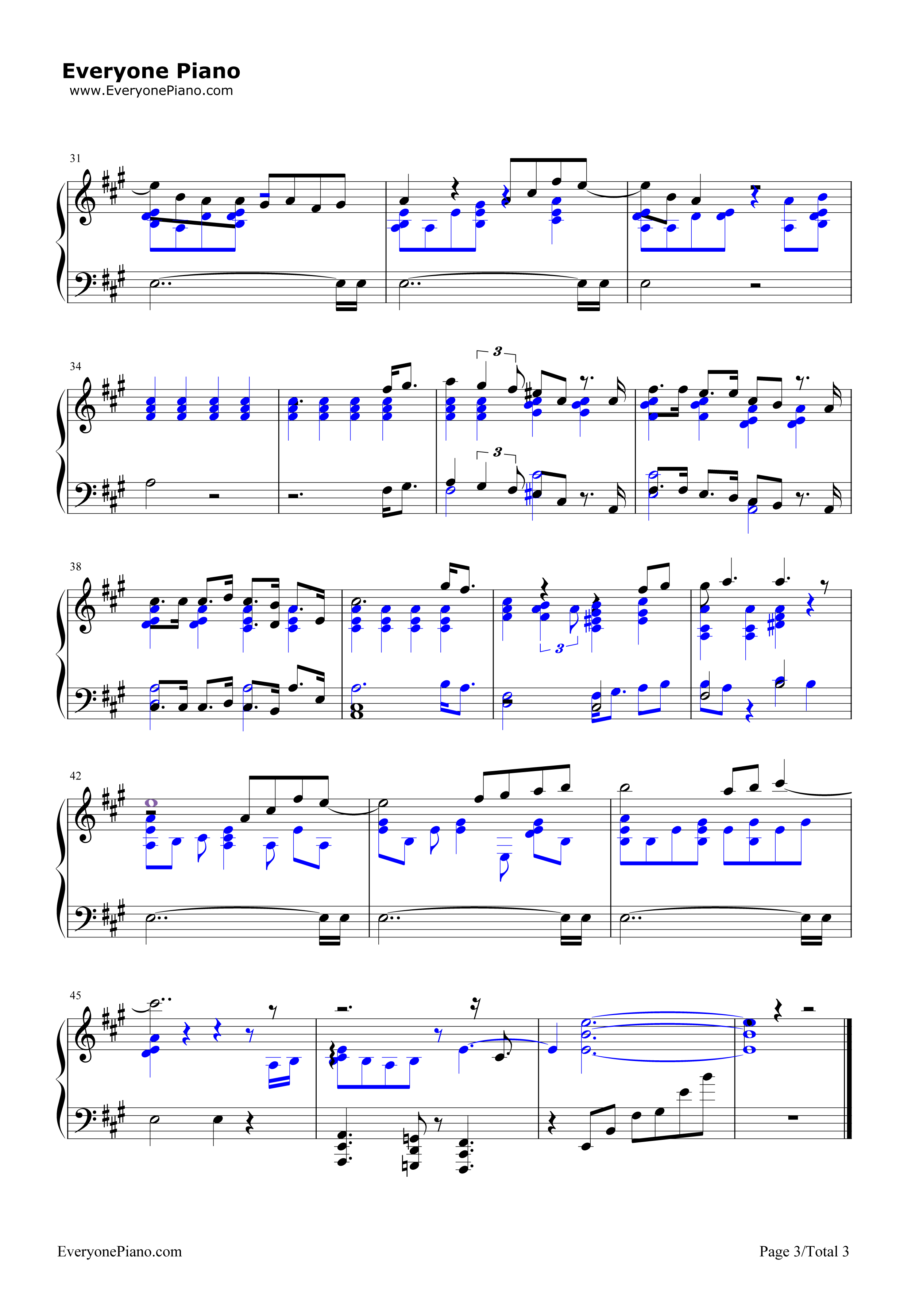 Gravity钢琴谱_坂本真绫