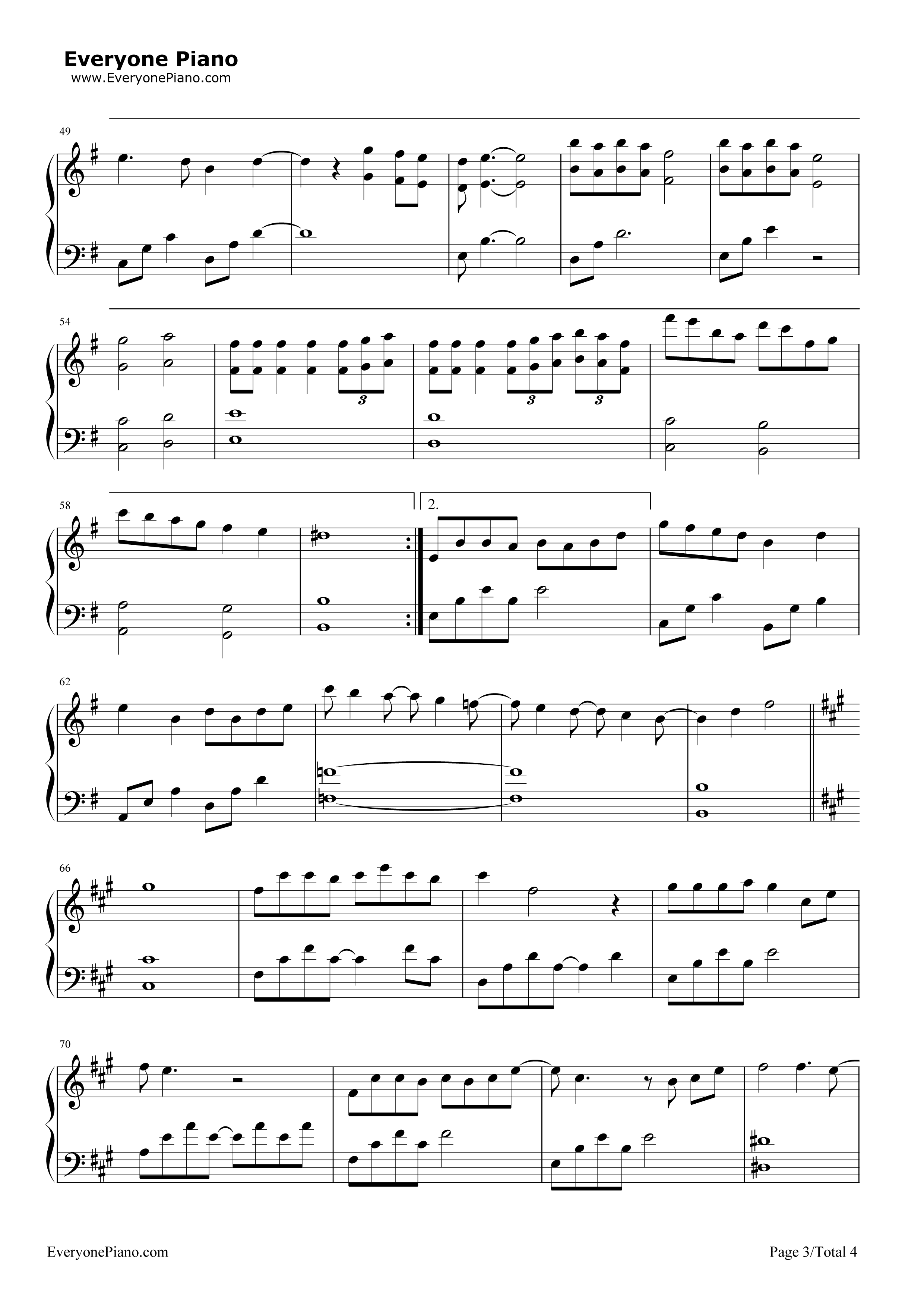 凉凉钢琴谱_张碧晨_杨宗纬