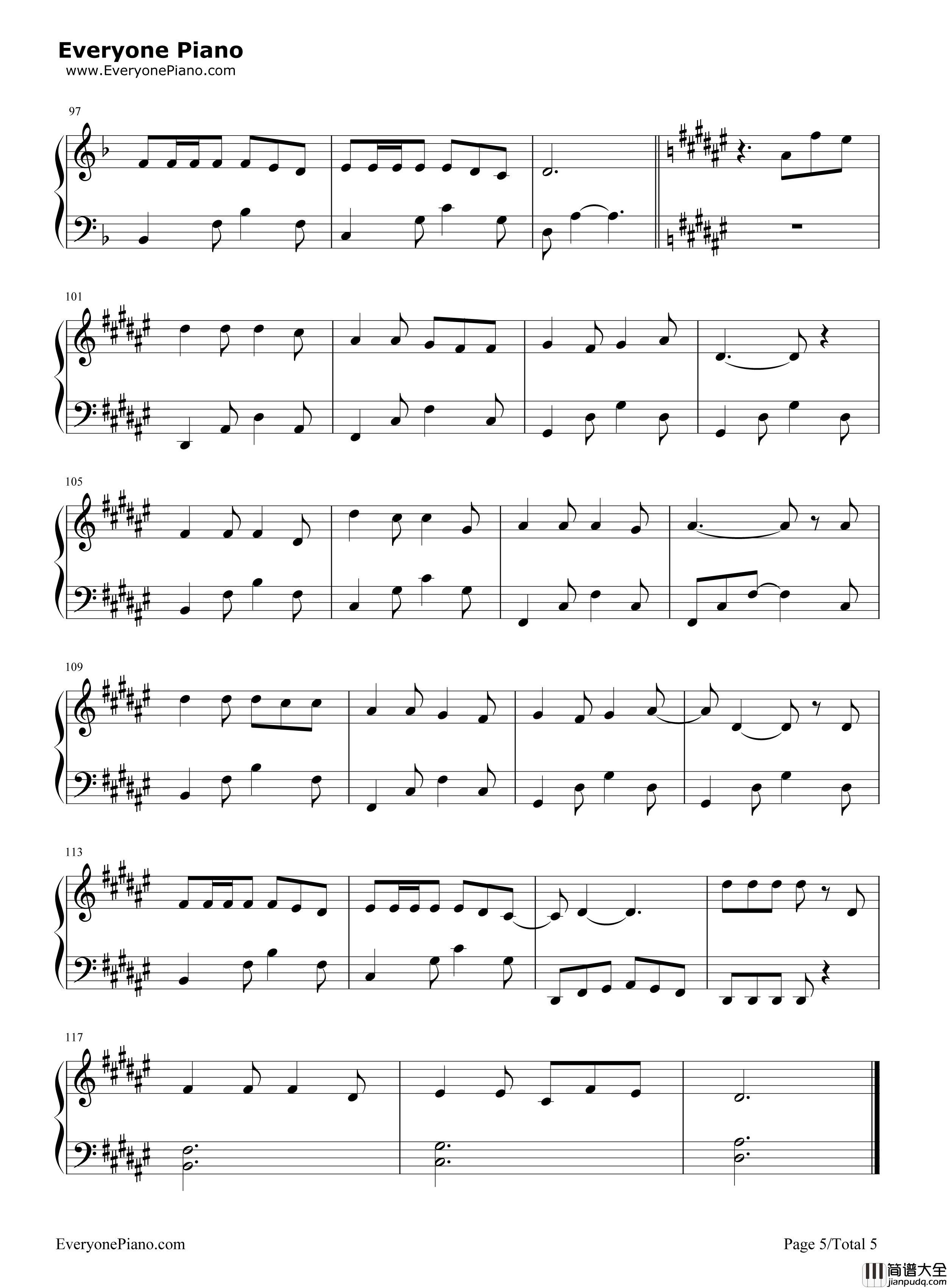 牧马城市钢琴谱_毛不易