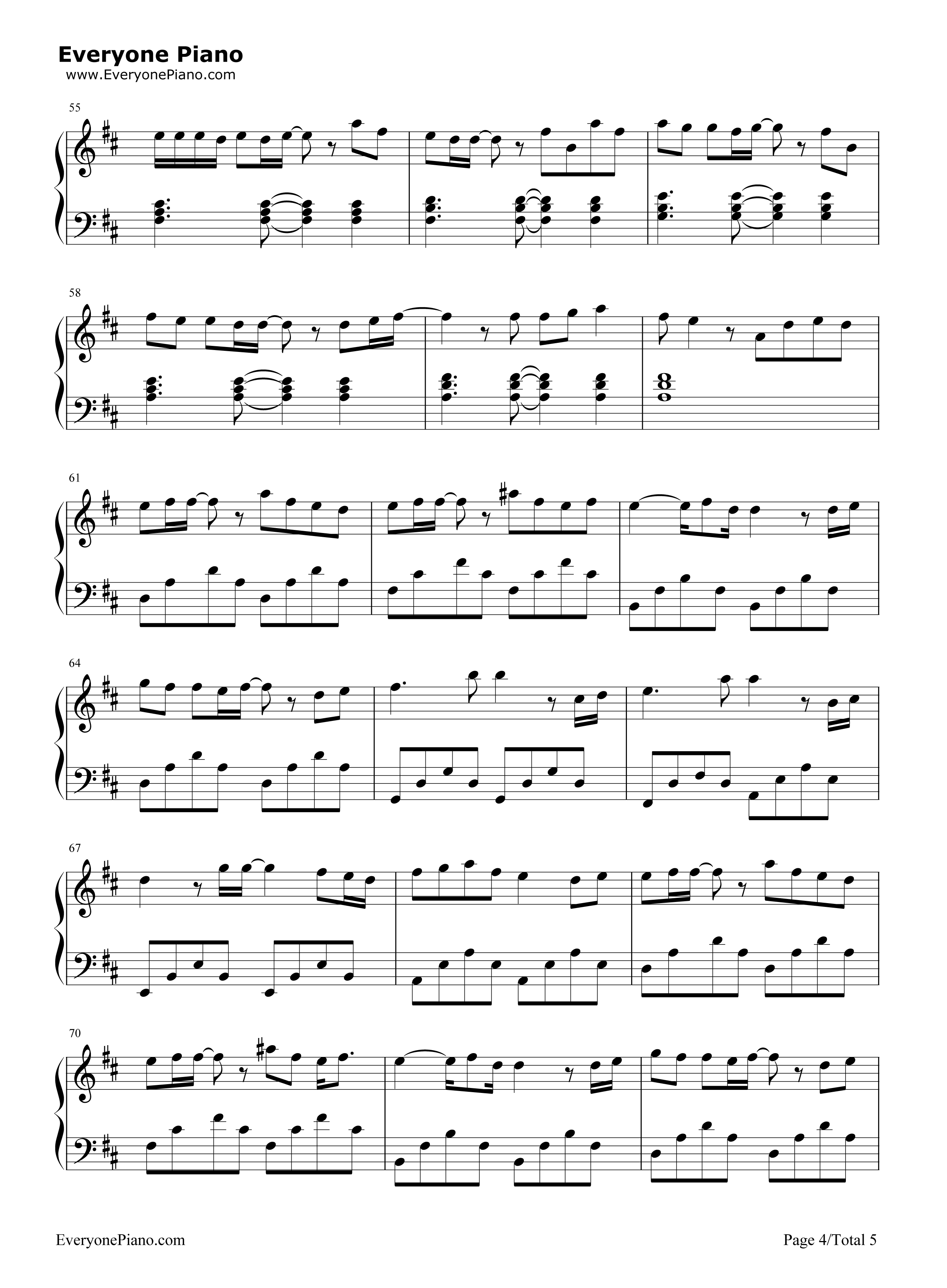 终于爱情钢琴谱_Ella