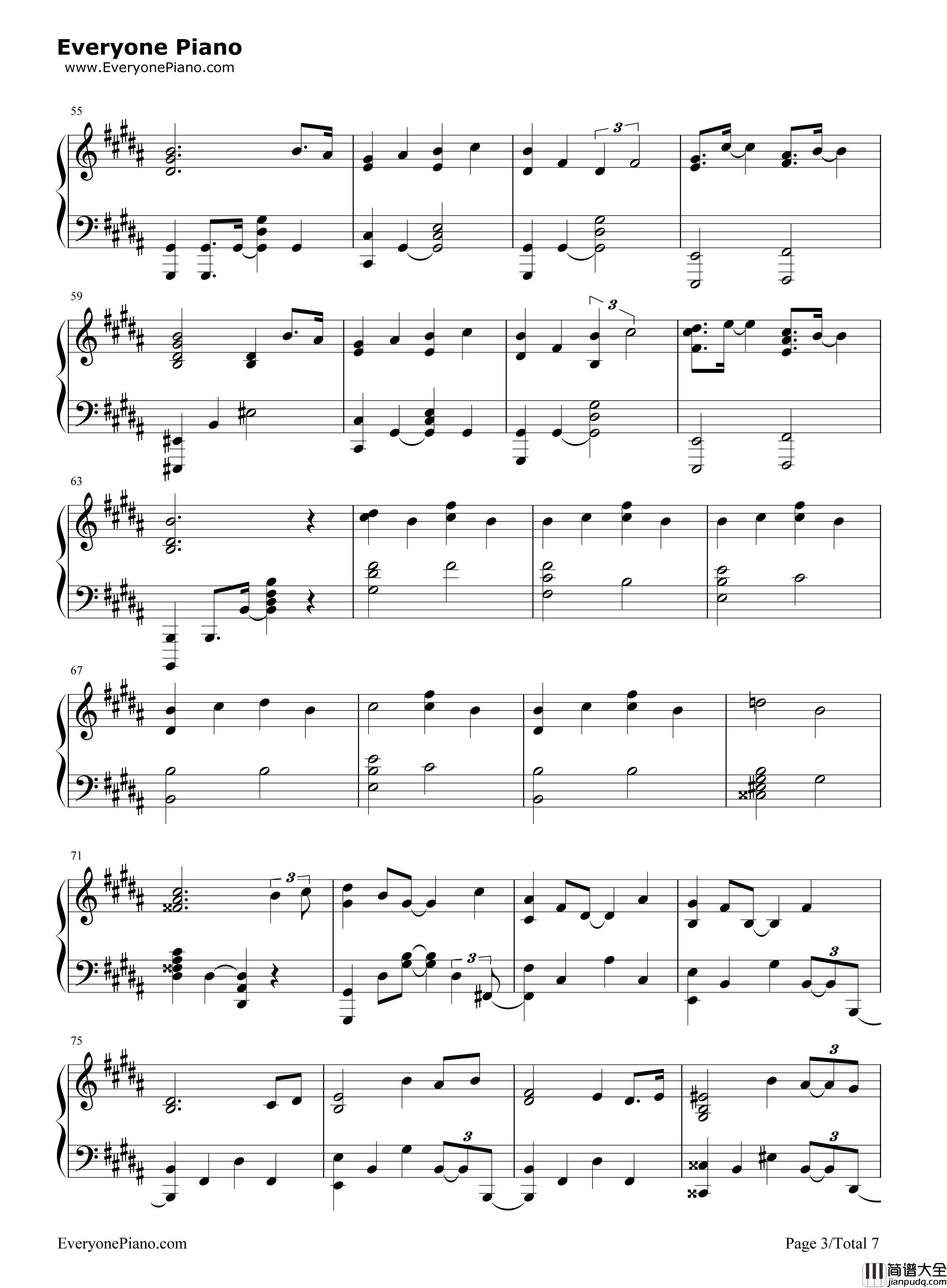 Lemon钢琴谱_米津玄师