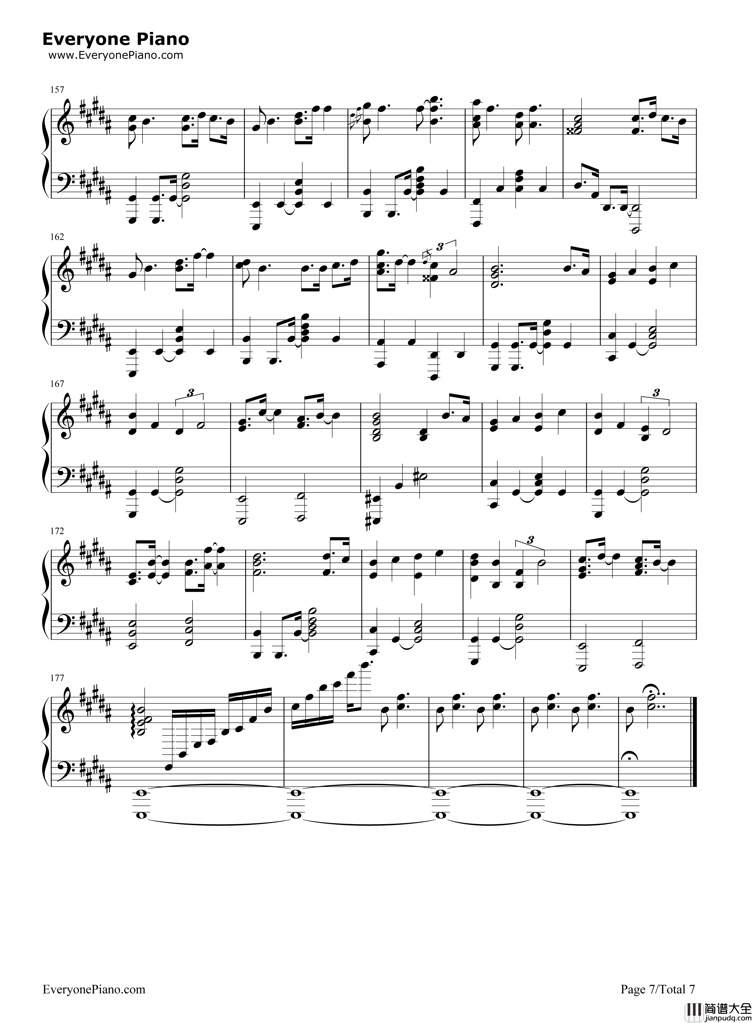 Lemon钢琴谱_米津玄师