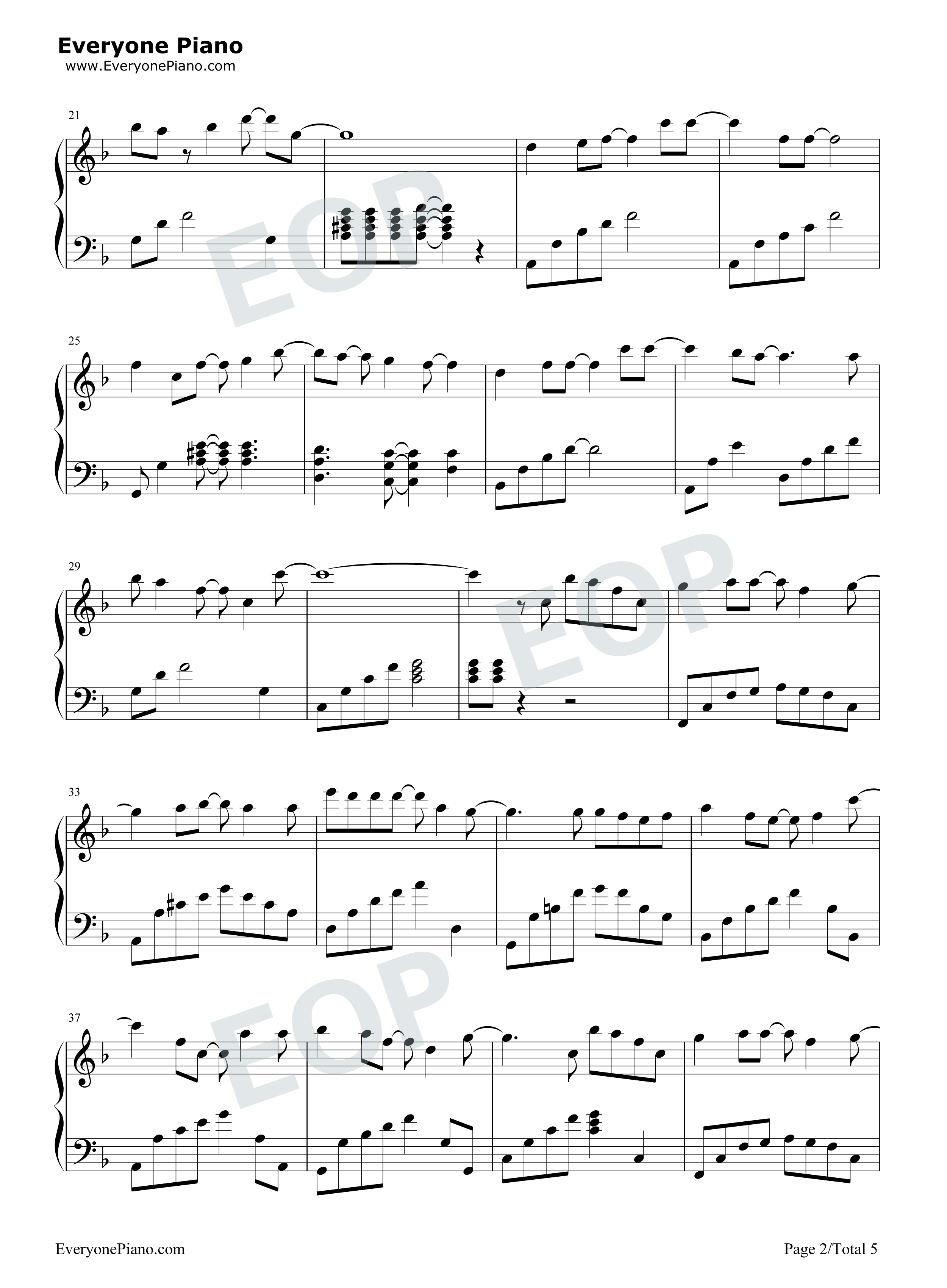 我们的爱没有错钢琴谱_胡夏