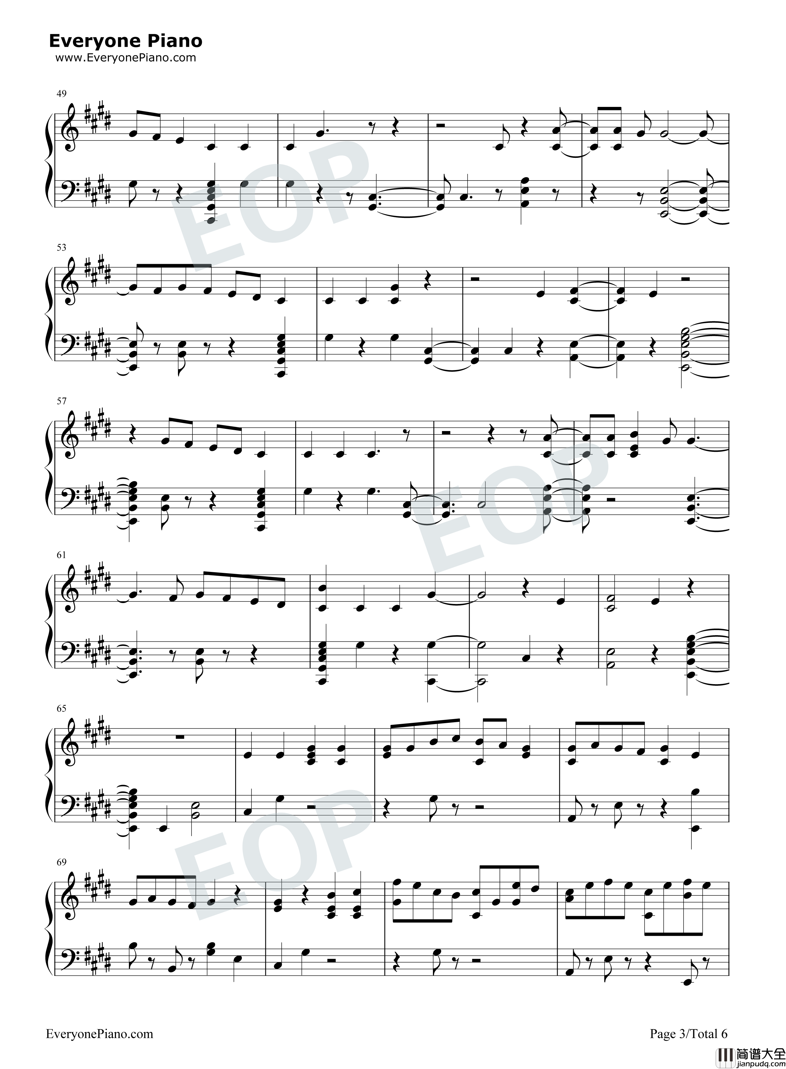 Start_Again钢琴谱_OneRepublic_Logic