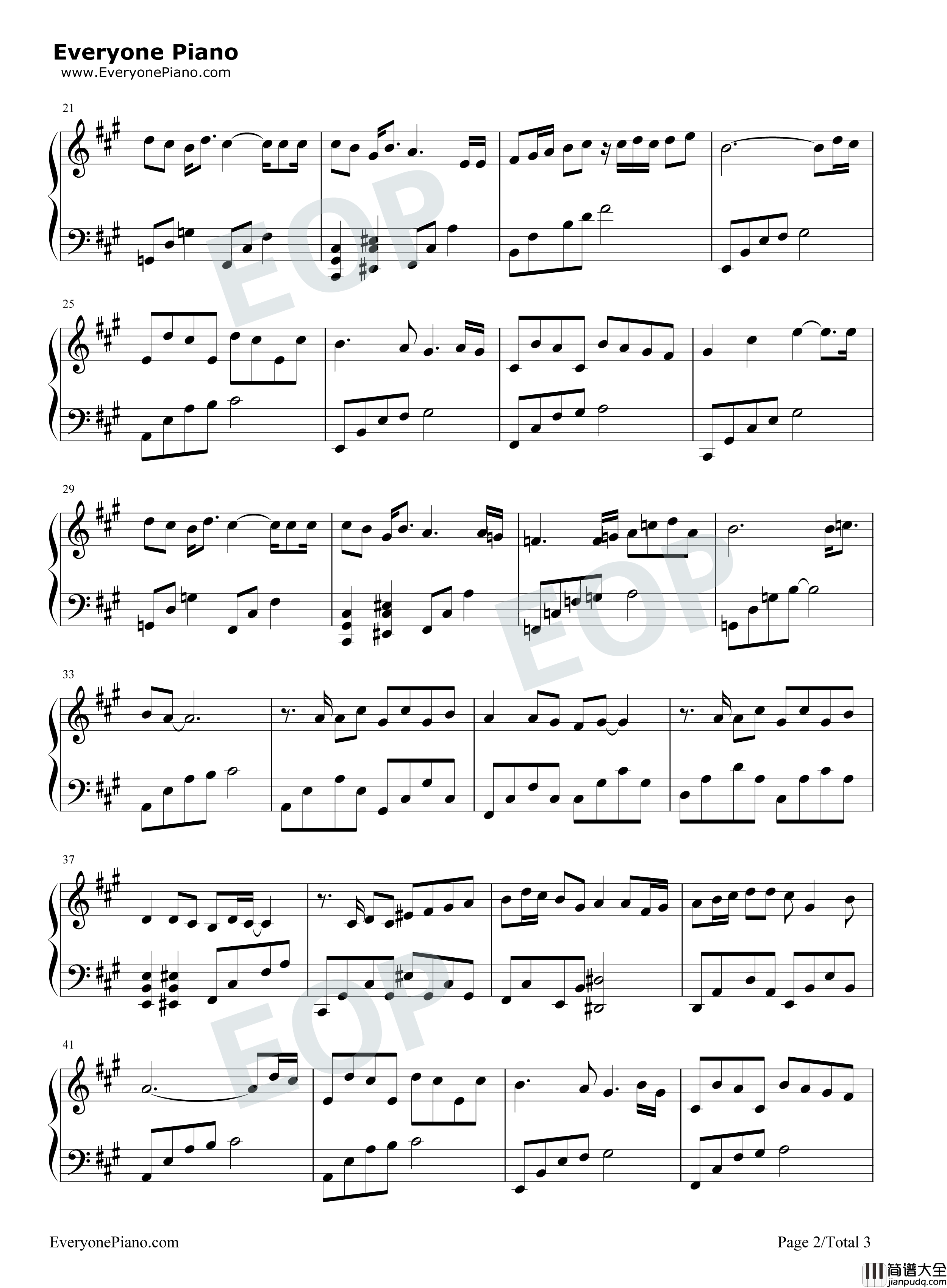 最暖的忧伤钢琴谱_田馥甄