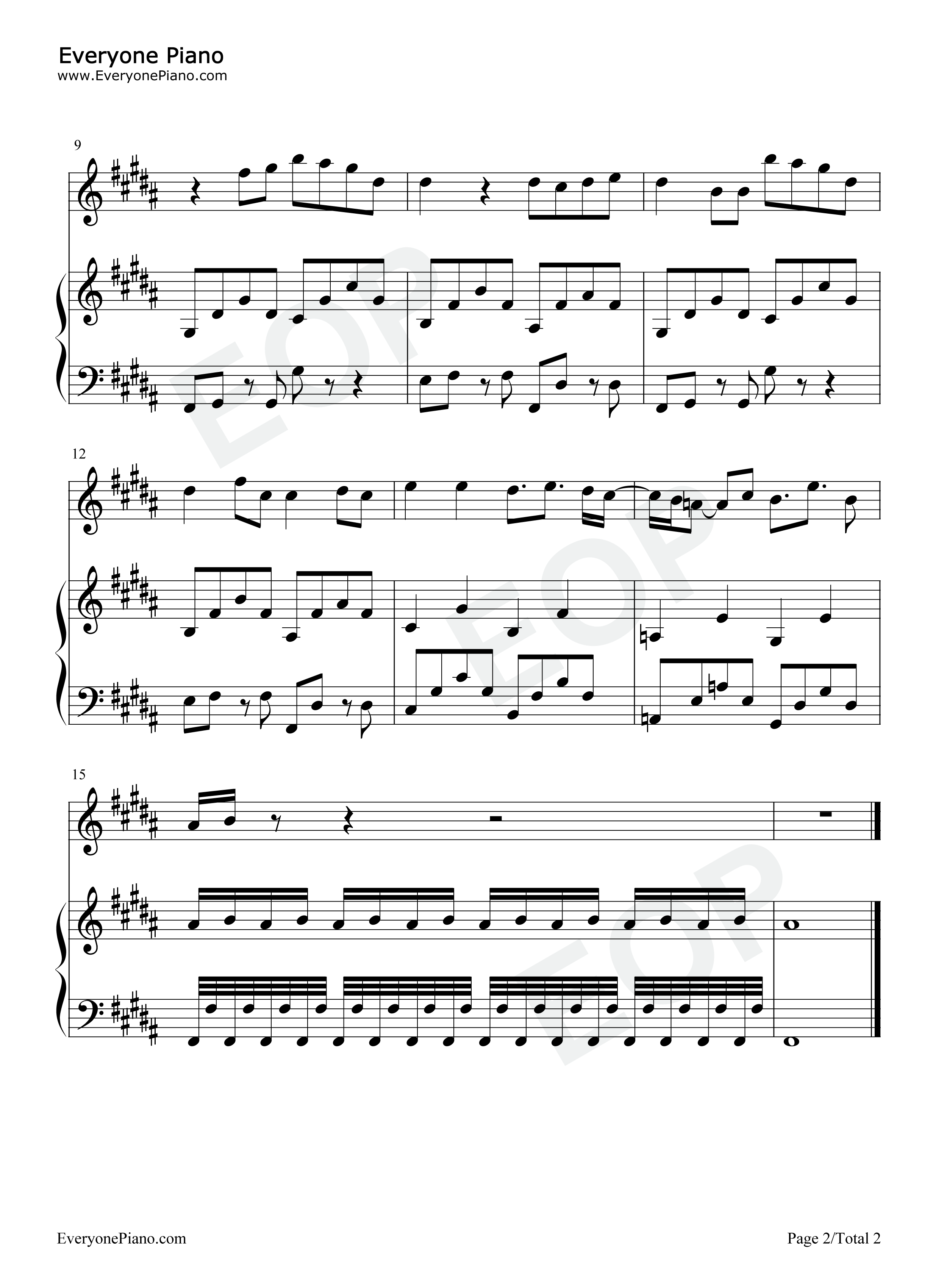 疯人院钢琴谱_华晨宇