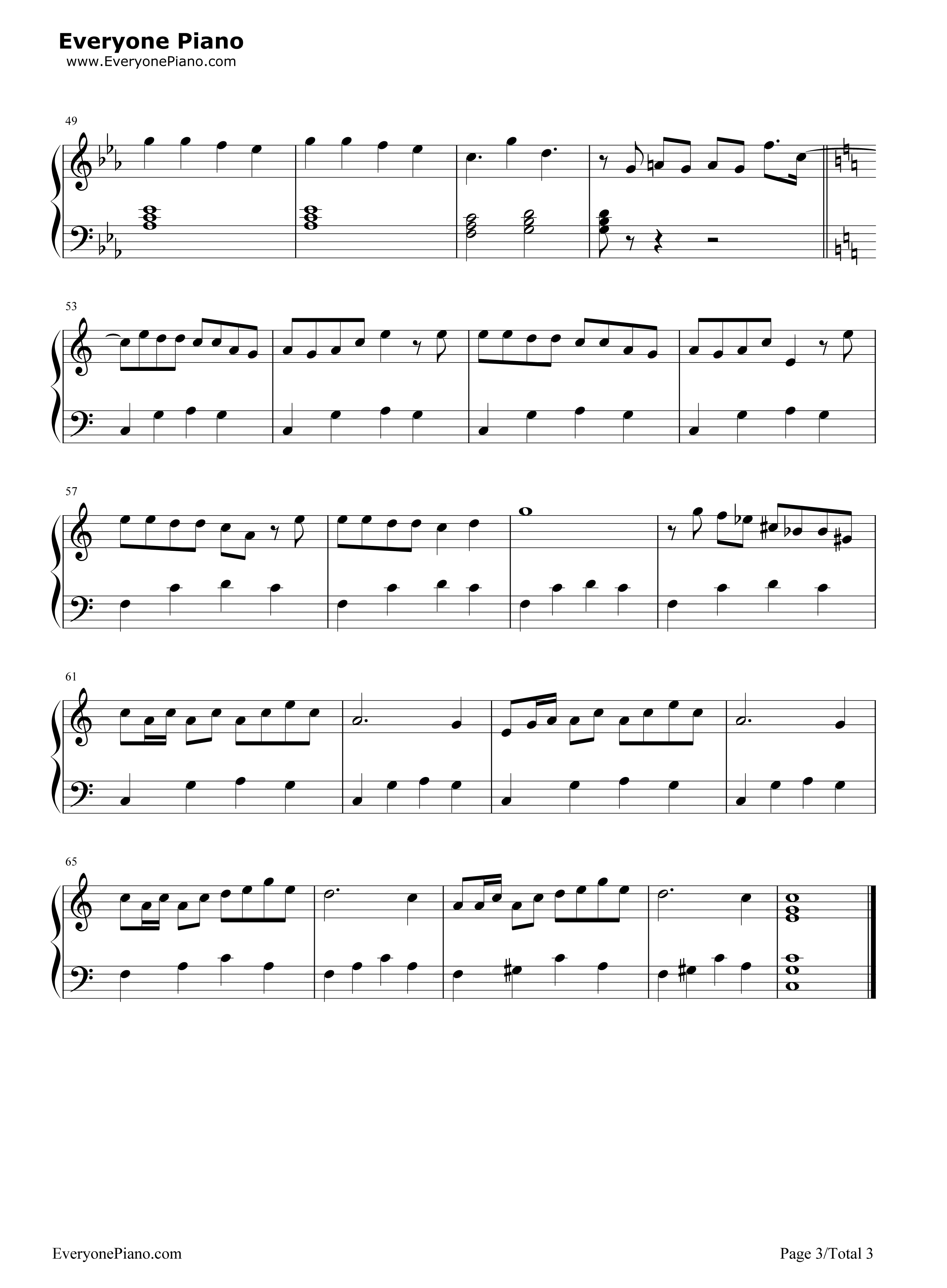 有一个姑娘钢琴谱_赵薇