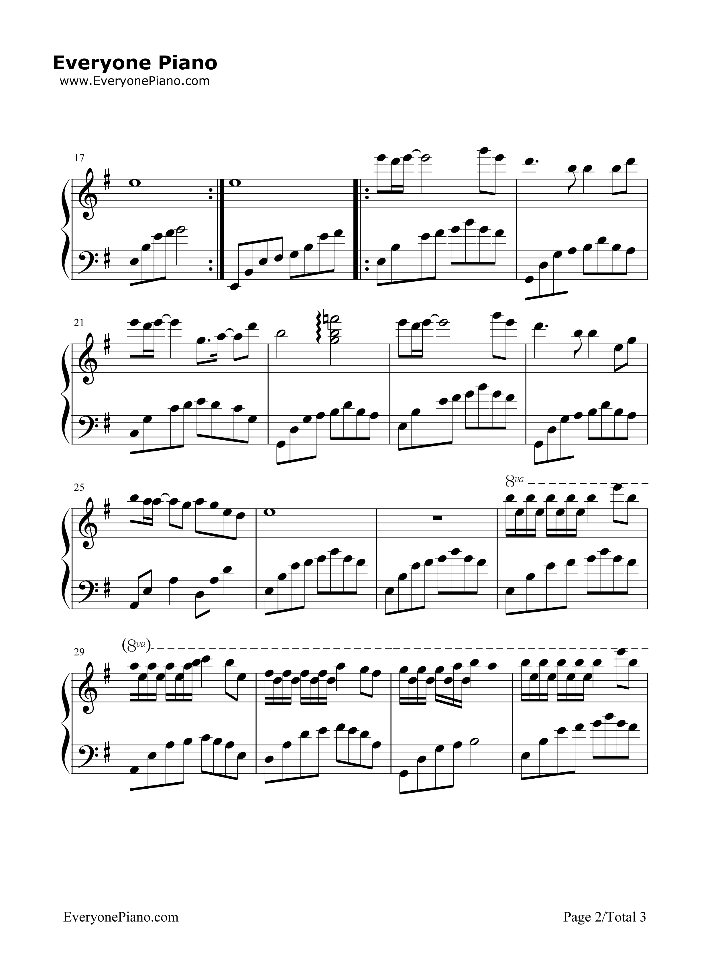 一生所爱钢琴谱_卢冠廷