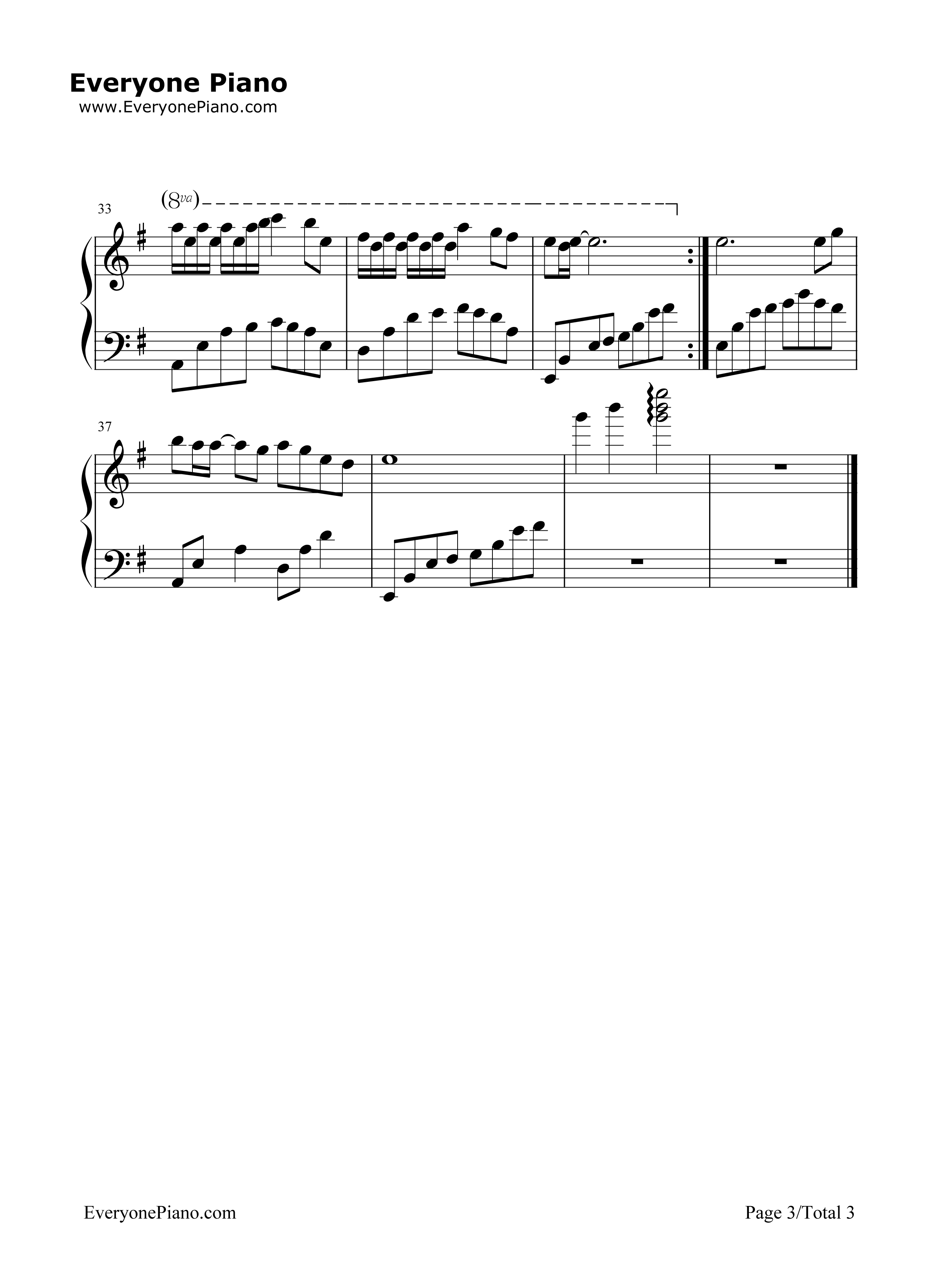 一生所爱钢琴谱_卢冠廷