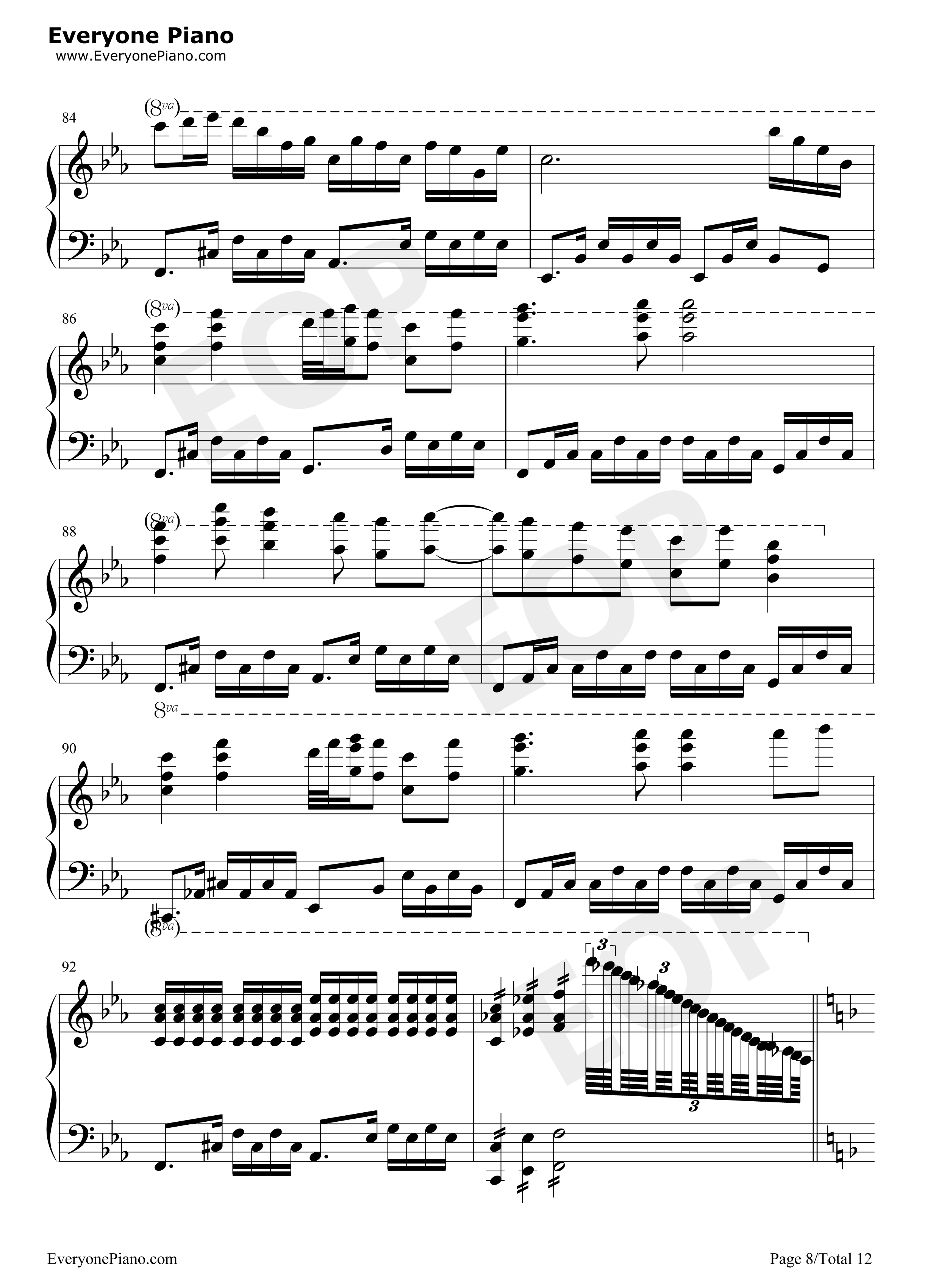 千年幻想郷钢琴谱_东方project