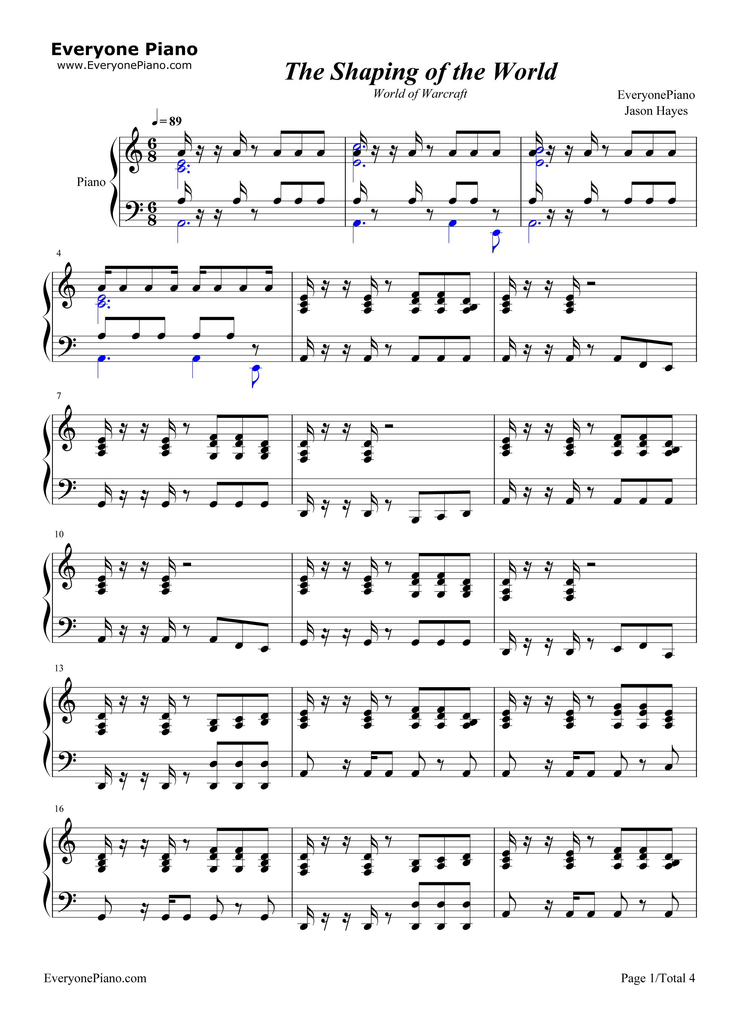 The_Shaping_of_the_World钢琴谱_Jason_Hayes