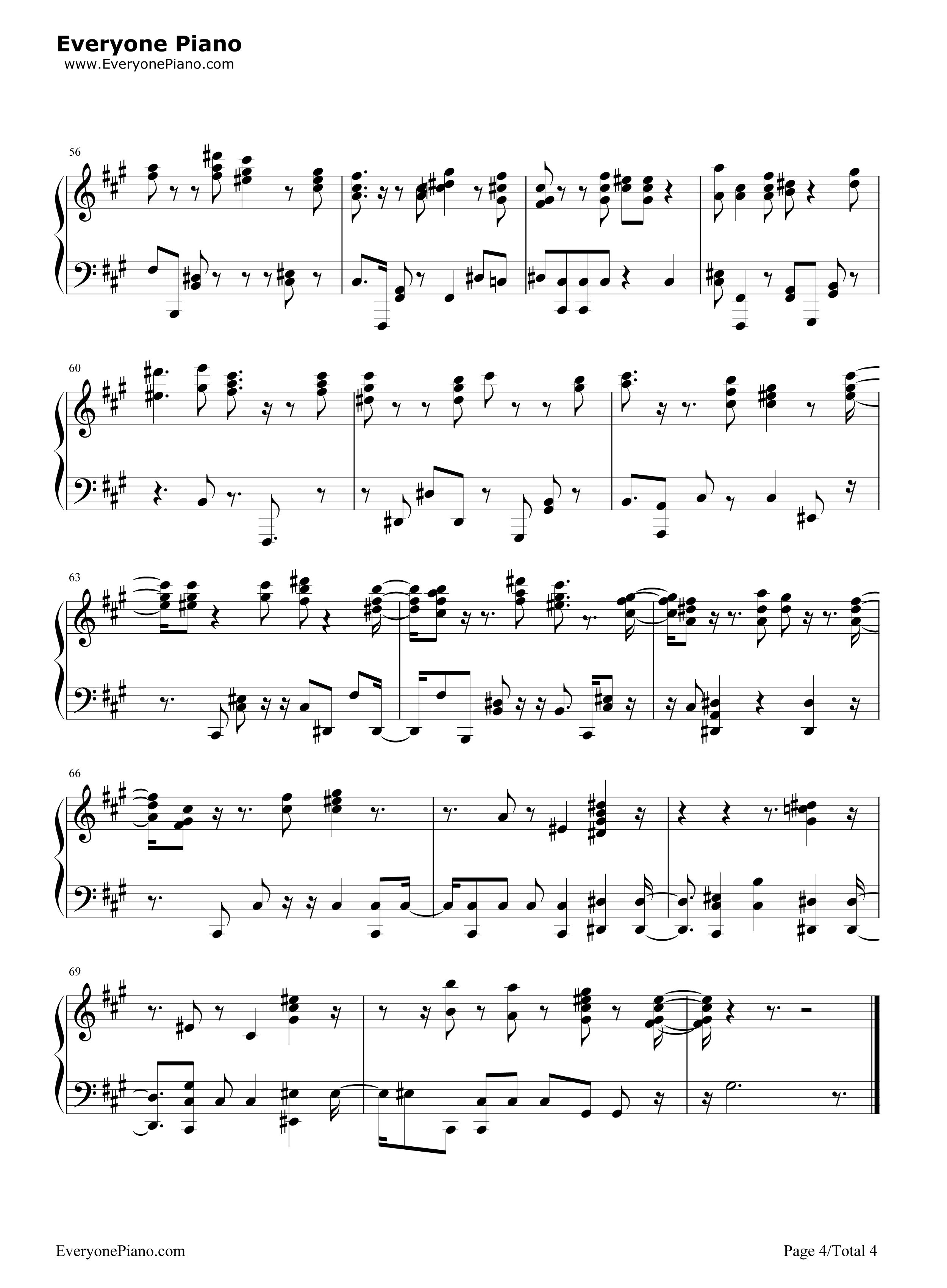 英雄_運命の詩钢琴谱_EGOIST