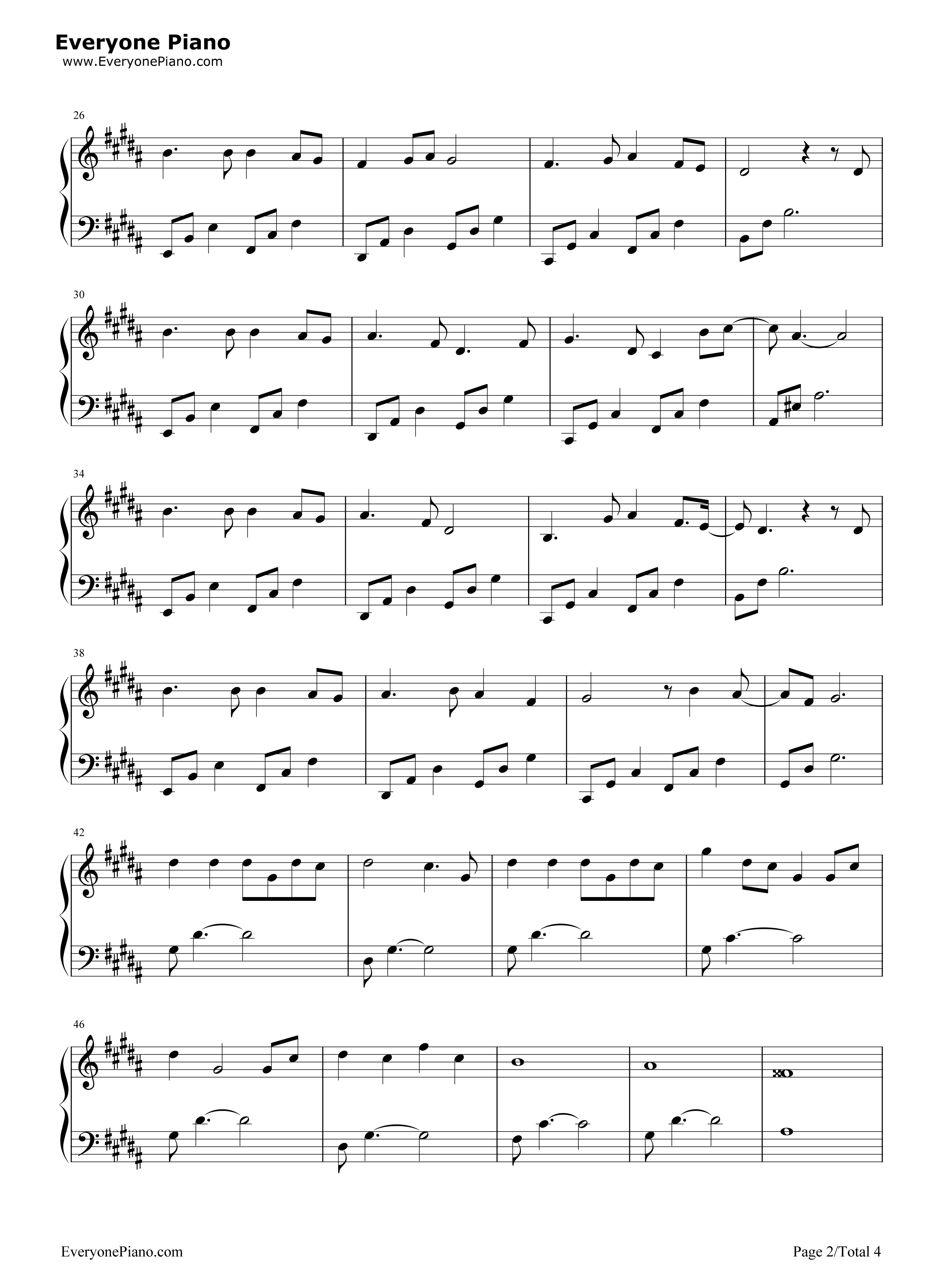 玲珑钢琴谱_张靓颖