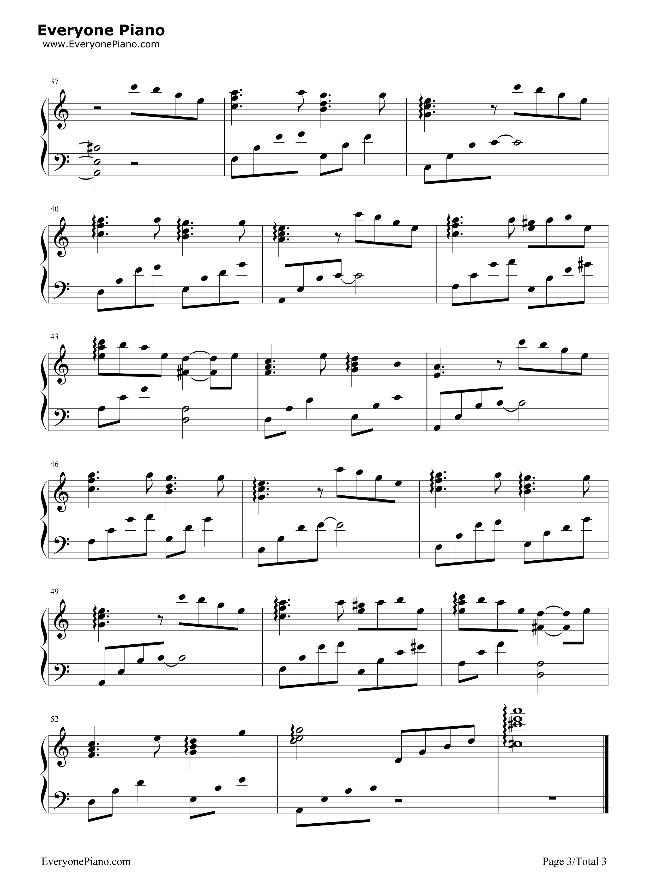 有哉と美月钢琴谱_中西亮辅