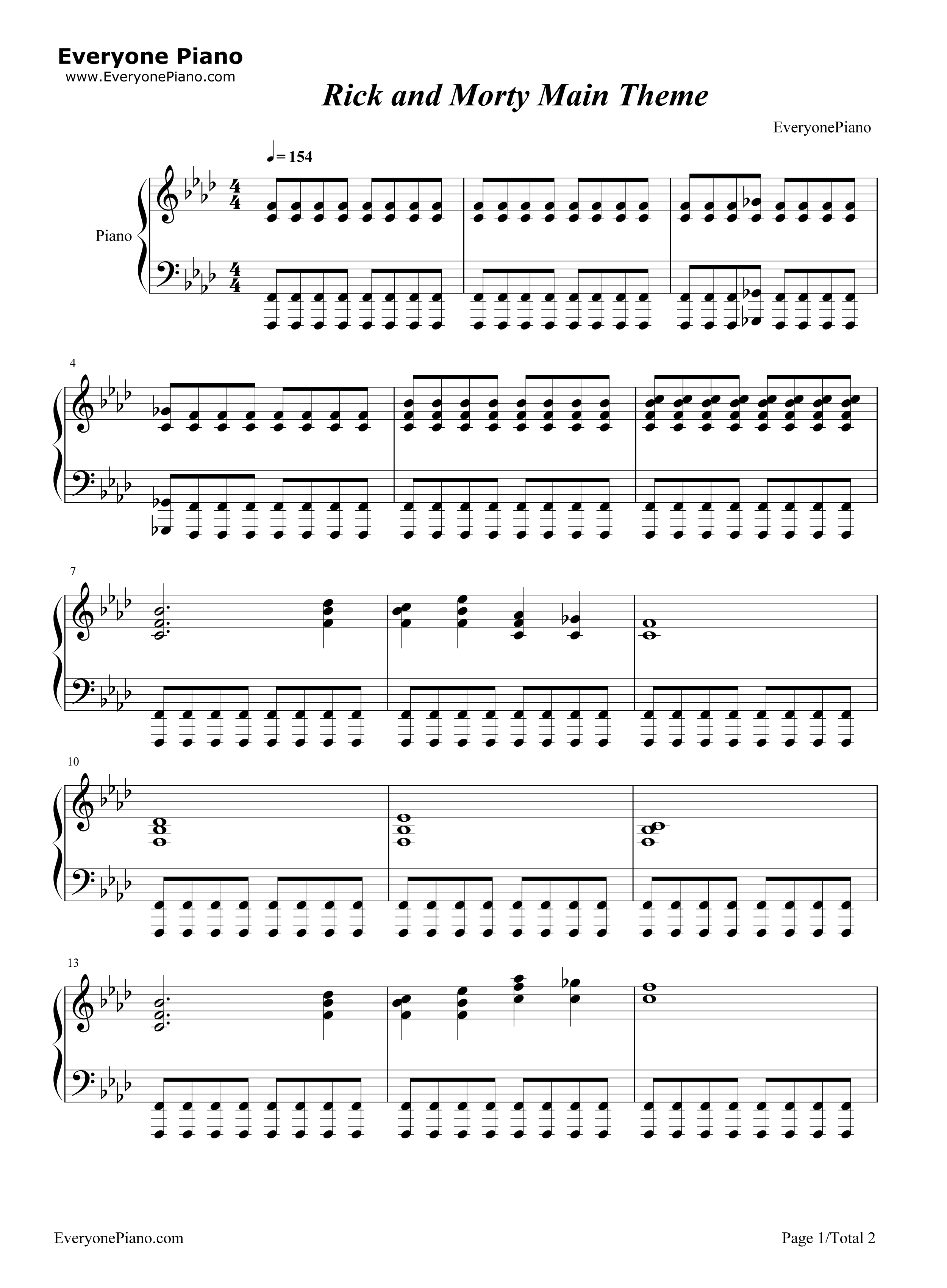 Rick_and_Morty_Theme_Song钢琴谱_Ryan_Elder