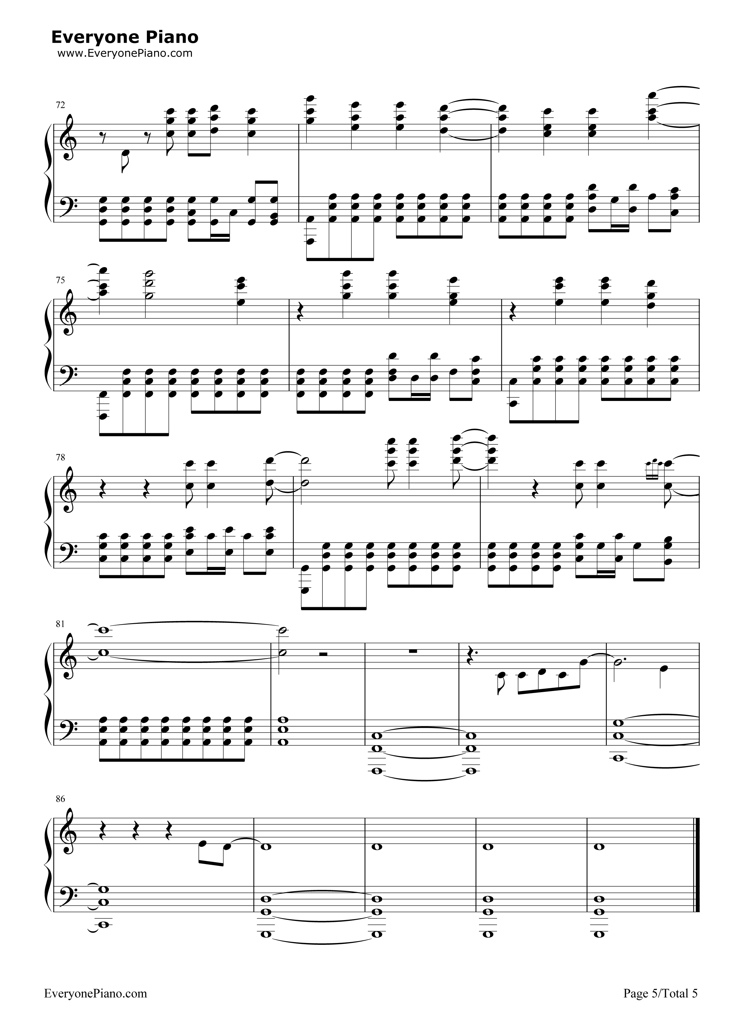 勇敢的我钢琴谱_金志文