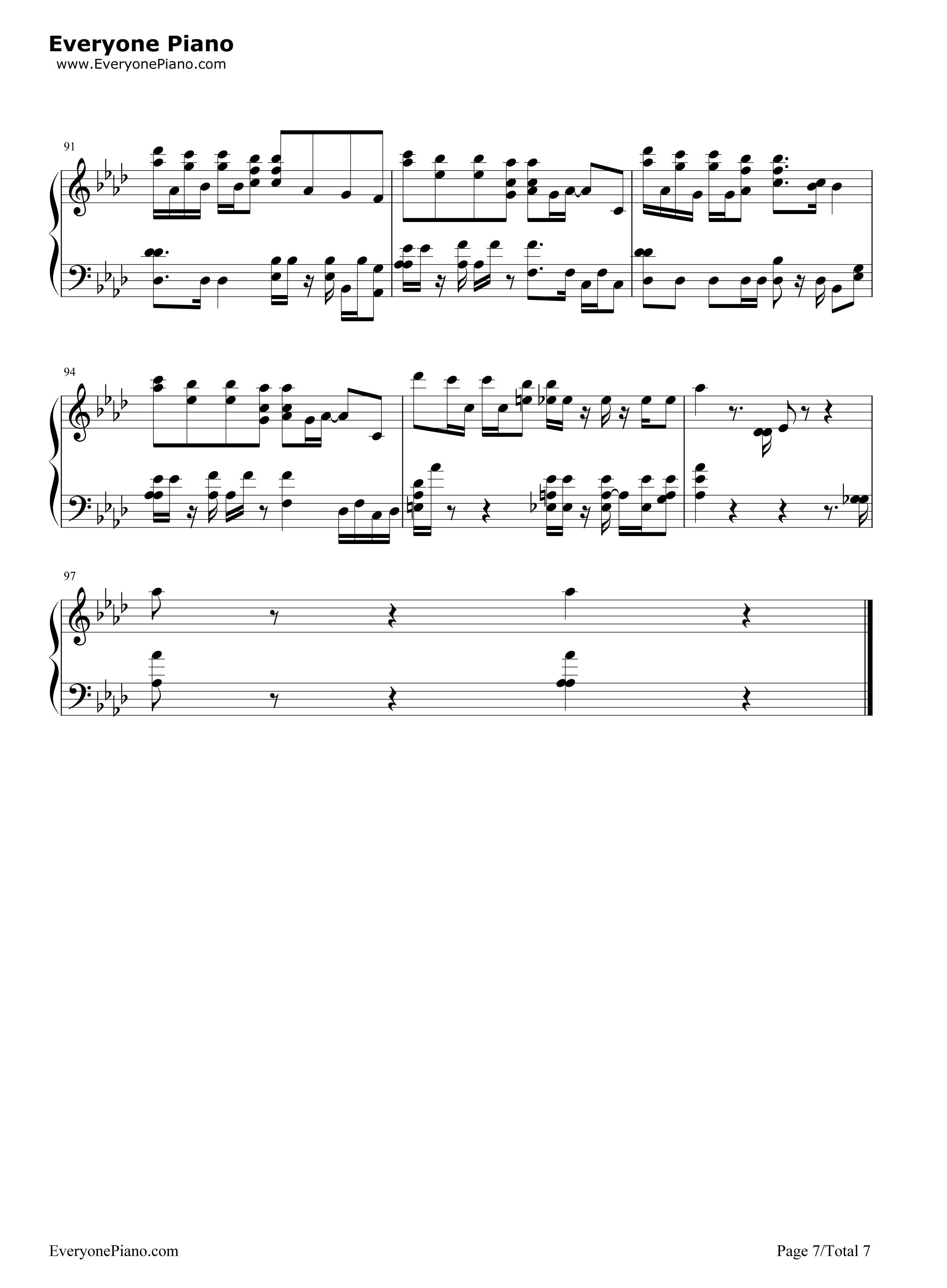 心のプラカード钢琴谱_AKB48