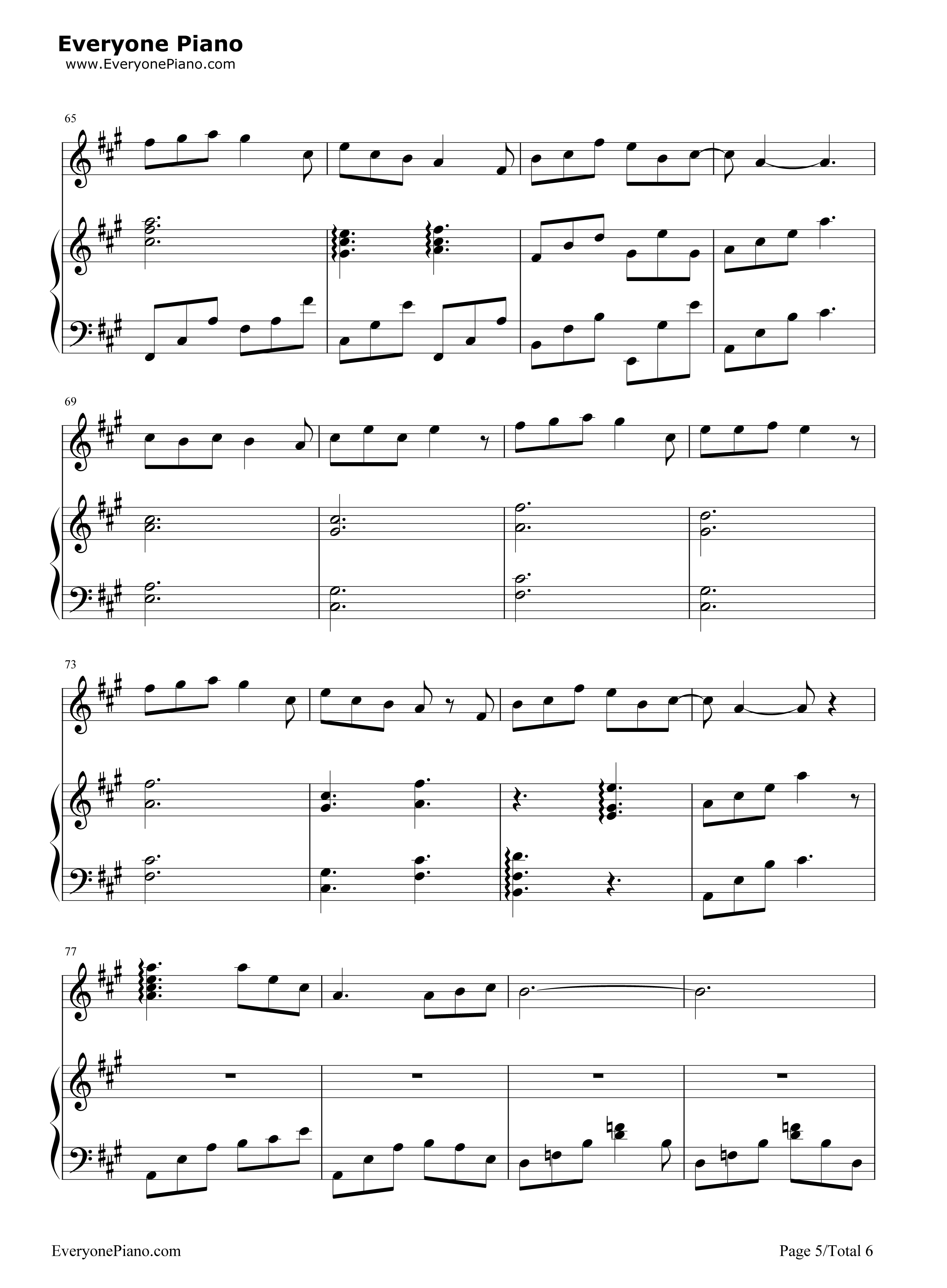 原来你也在这里钢琴谱_刘若英