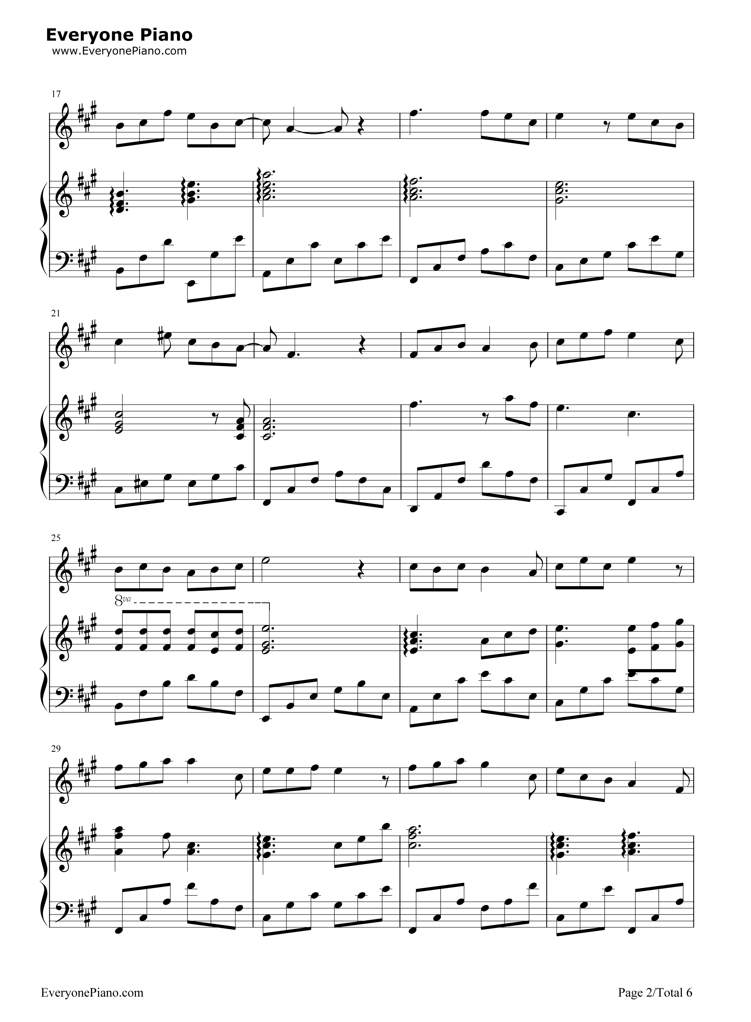 原来你也在这里钢琴谱_刘若英