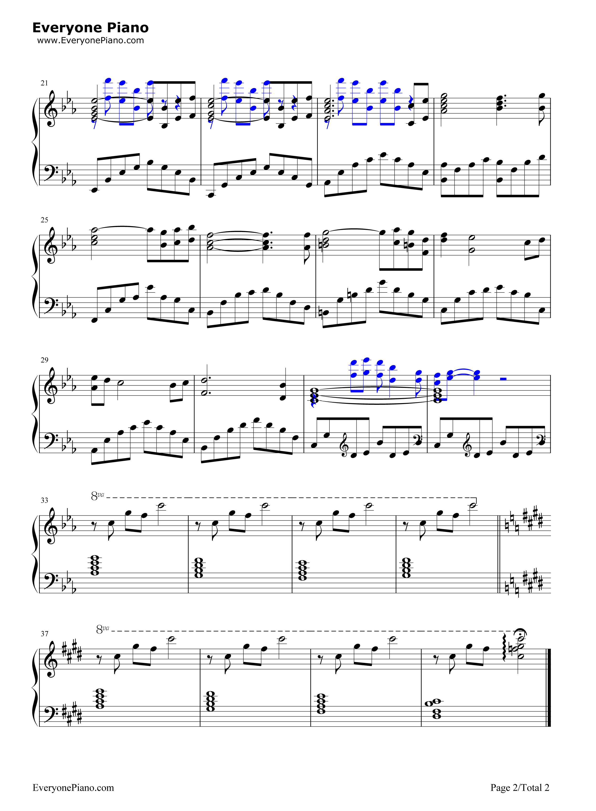 Mother钢琴谱_久石让_宫崎骏